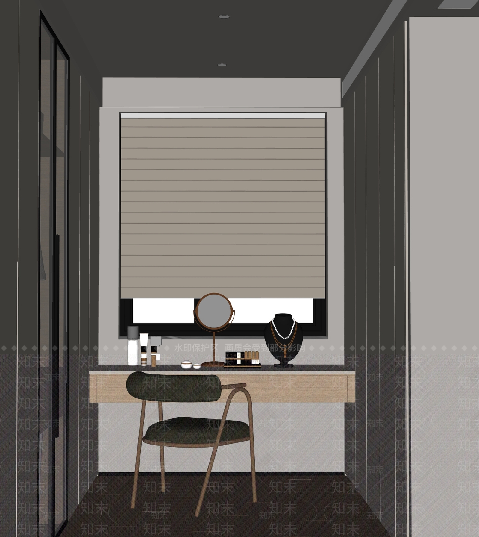 现代衣帽间SU模型下载【ID:1196634579】