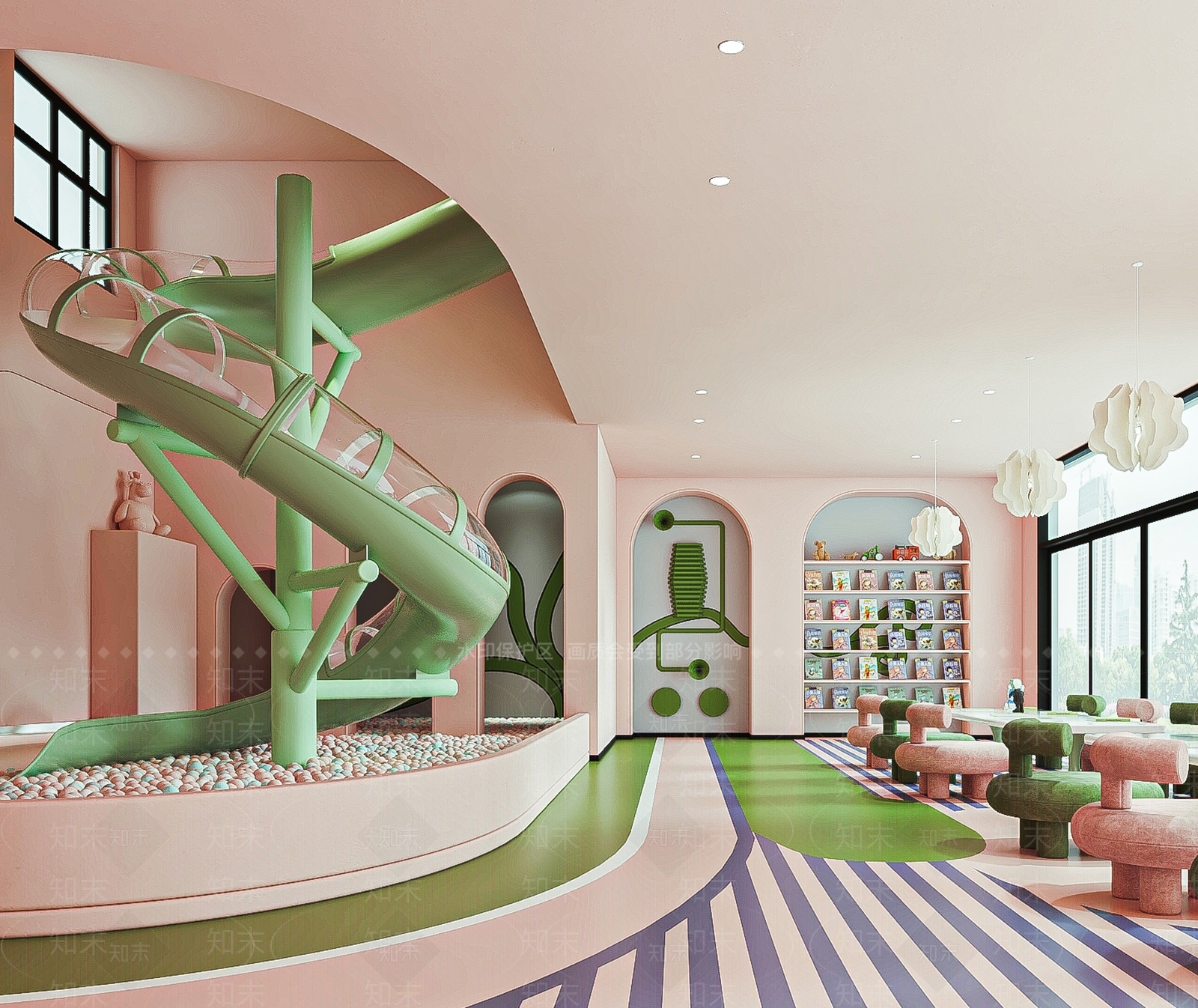 现代儿童游乐区SU模型下载【ID:1196636425】