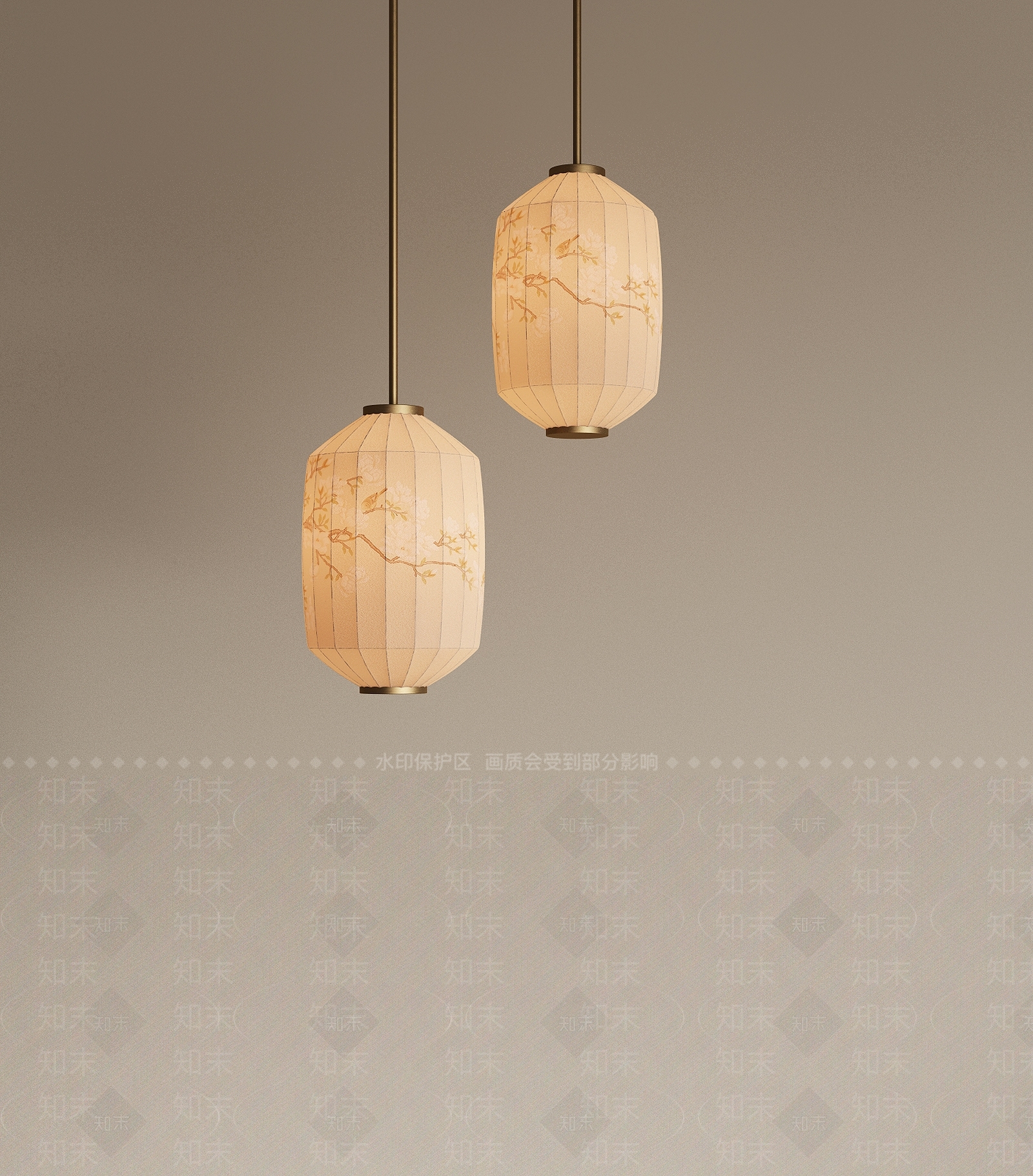 新中式禅意灯笼SU模型下载【ID:1196637801】