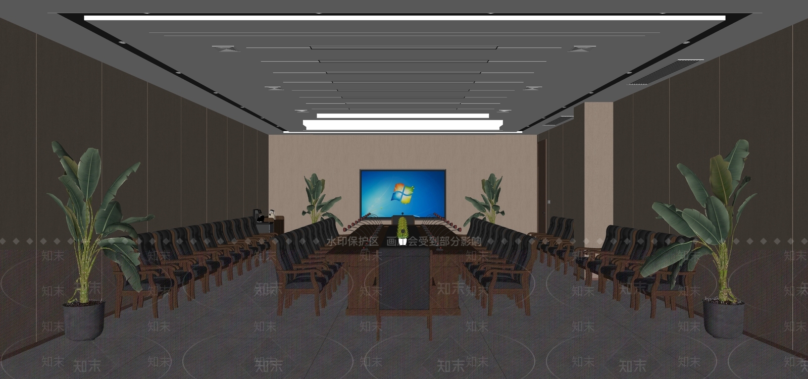 现代会议室SU模型下载【ID:1196639355】