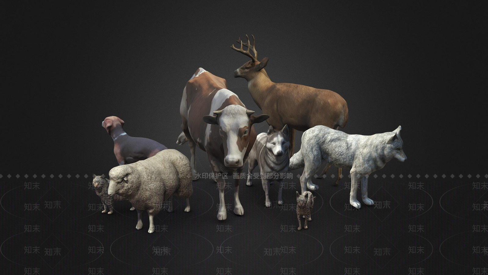其他动物3D模型下载【ID:1196640940】