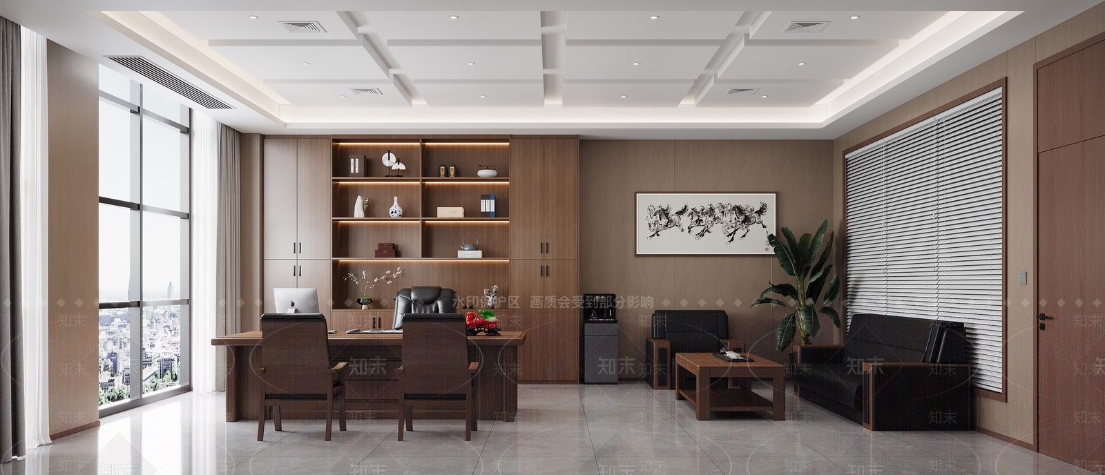 现代经理办公室SU模型下载【ID:1196646309】