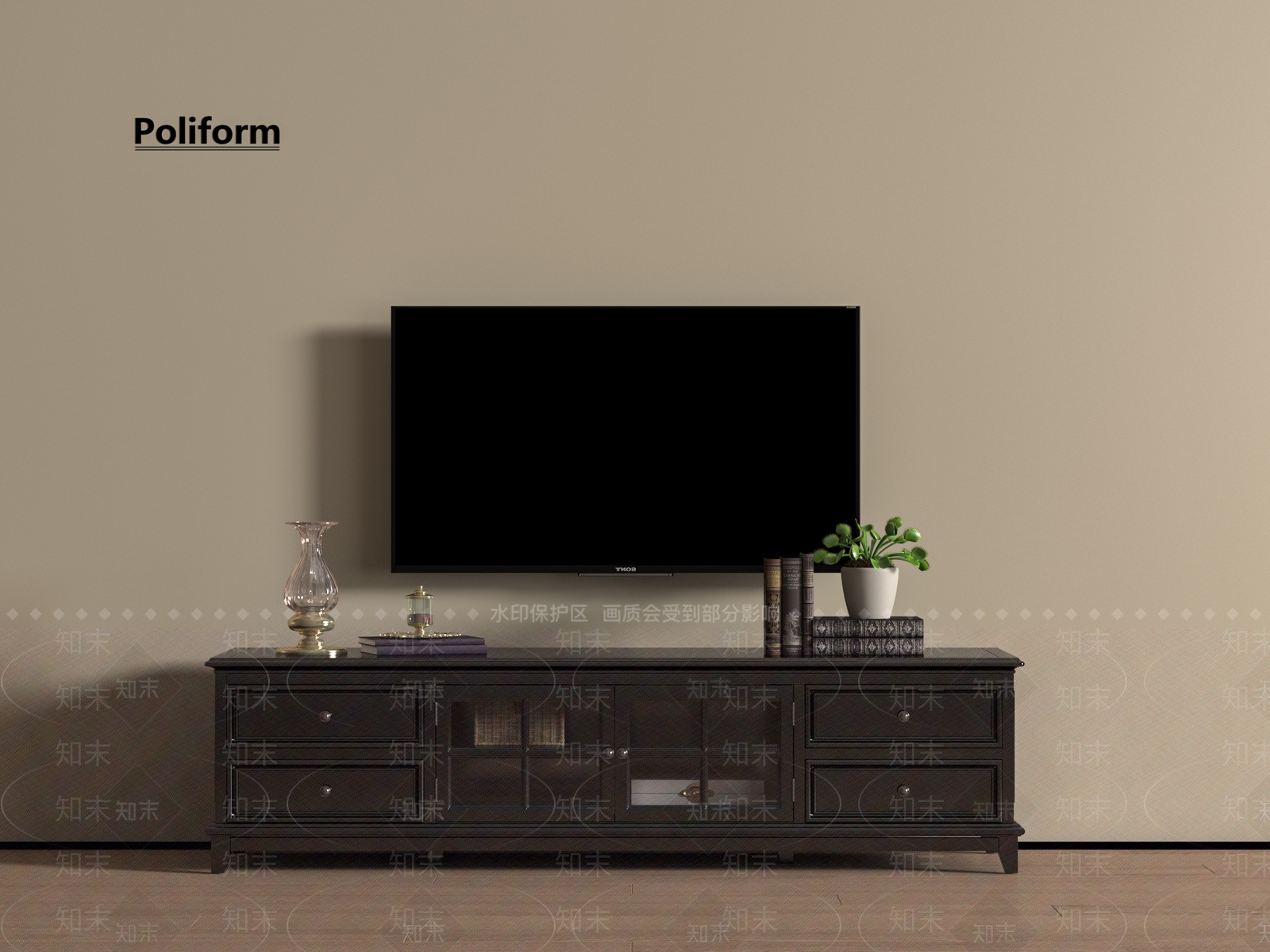 电视柜3D模型下载【ID:1196651172】