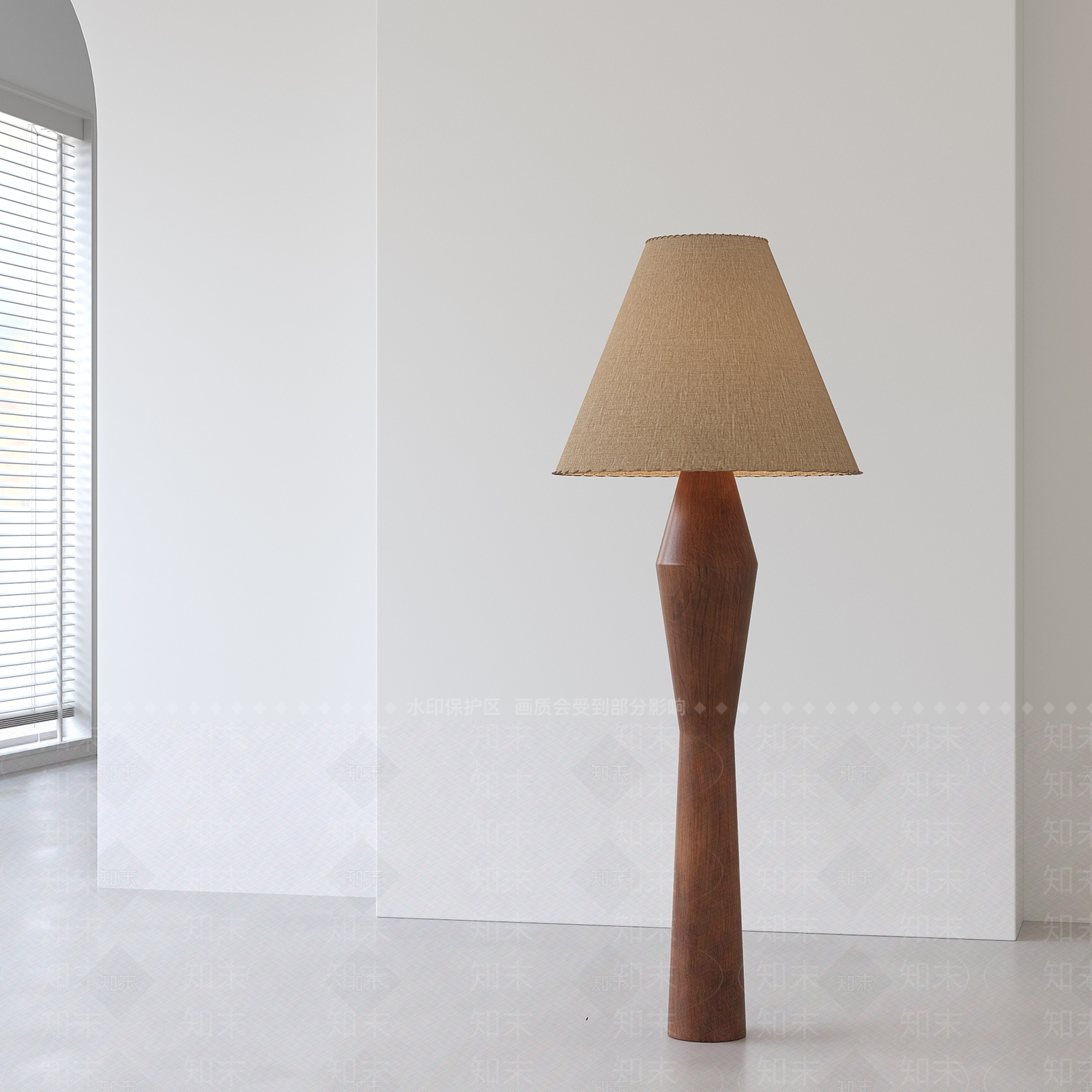 法式中古落地灯3D模型下载【ID:1196651385】