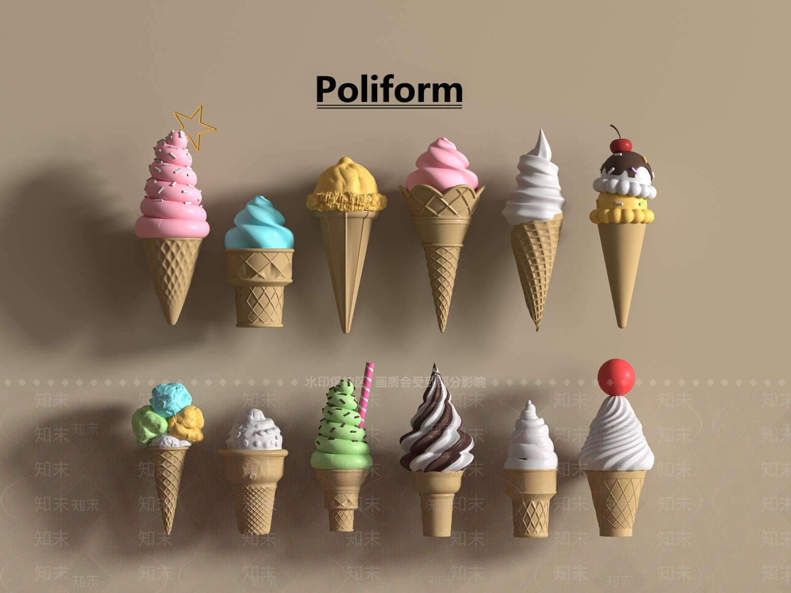 酒水食物3D模型下载【ID:1196652694】