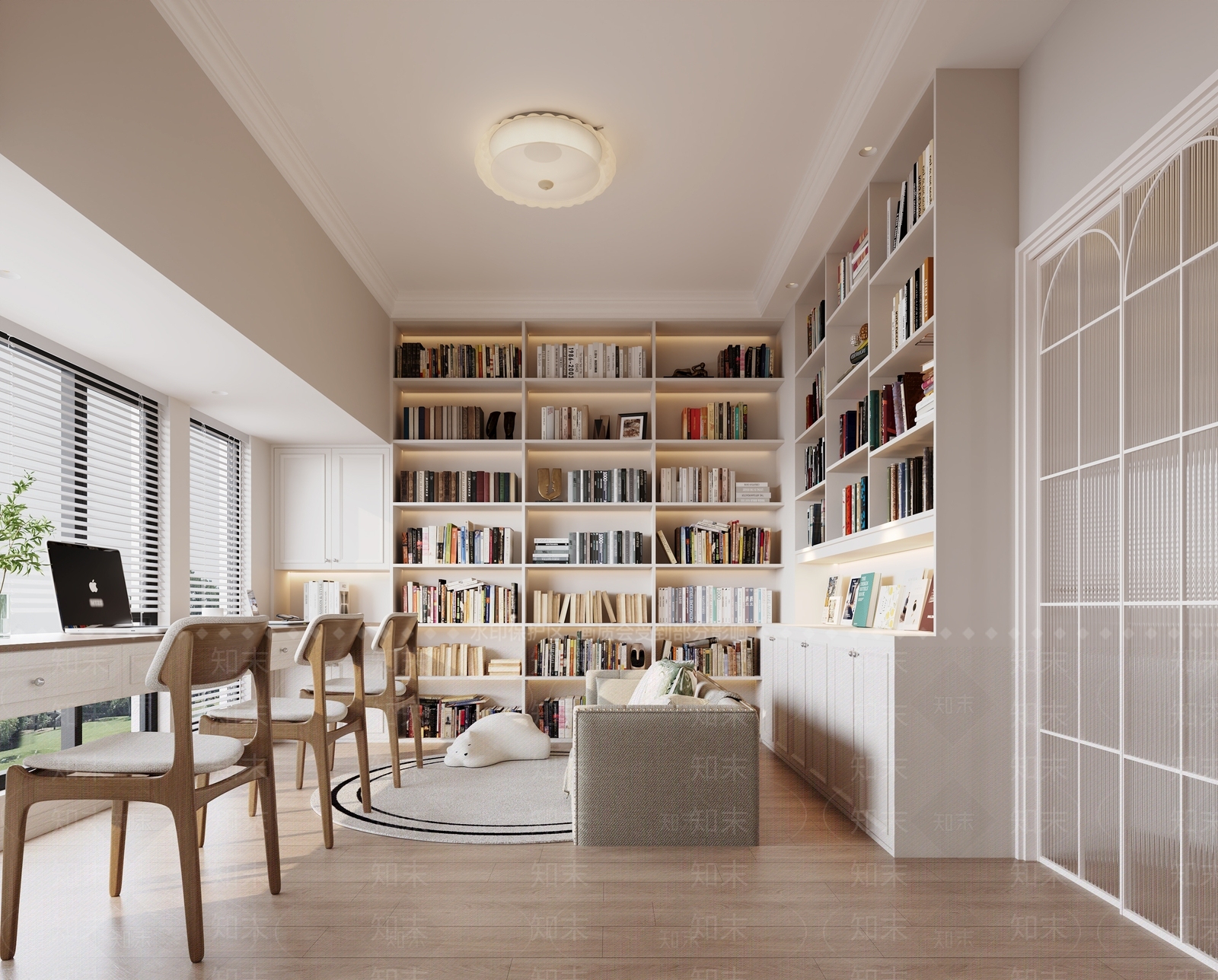 法式书房3D模型下载【ID:1196654238】
