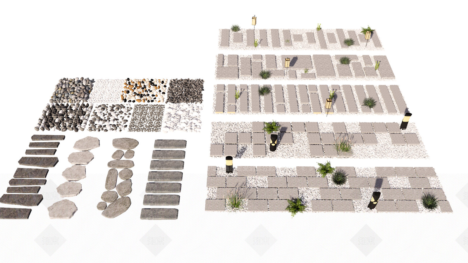 中式轻奢滨水景观SU模型下载【ID:1196655845】