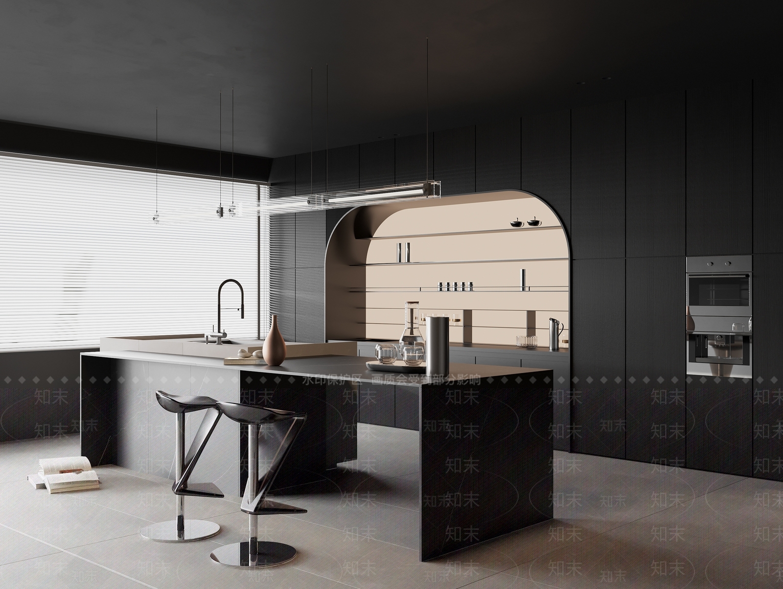 现代家居餐厅3D模型下载【ID:1196662977】