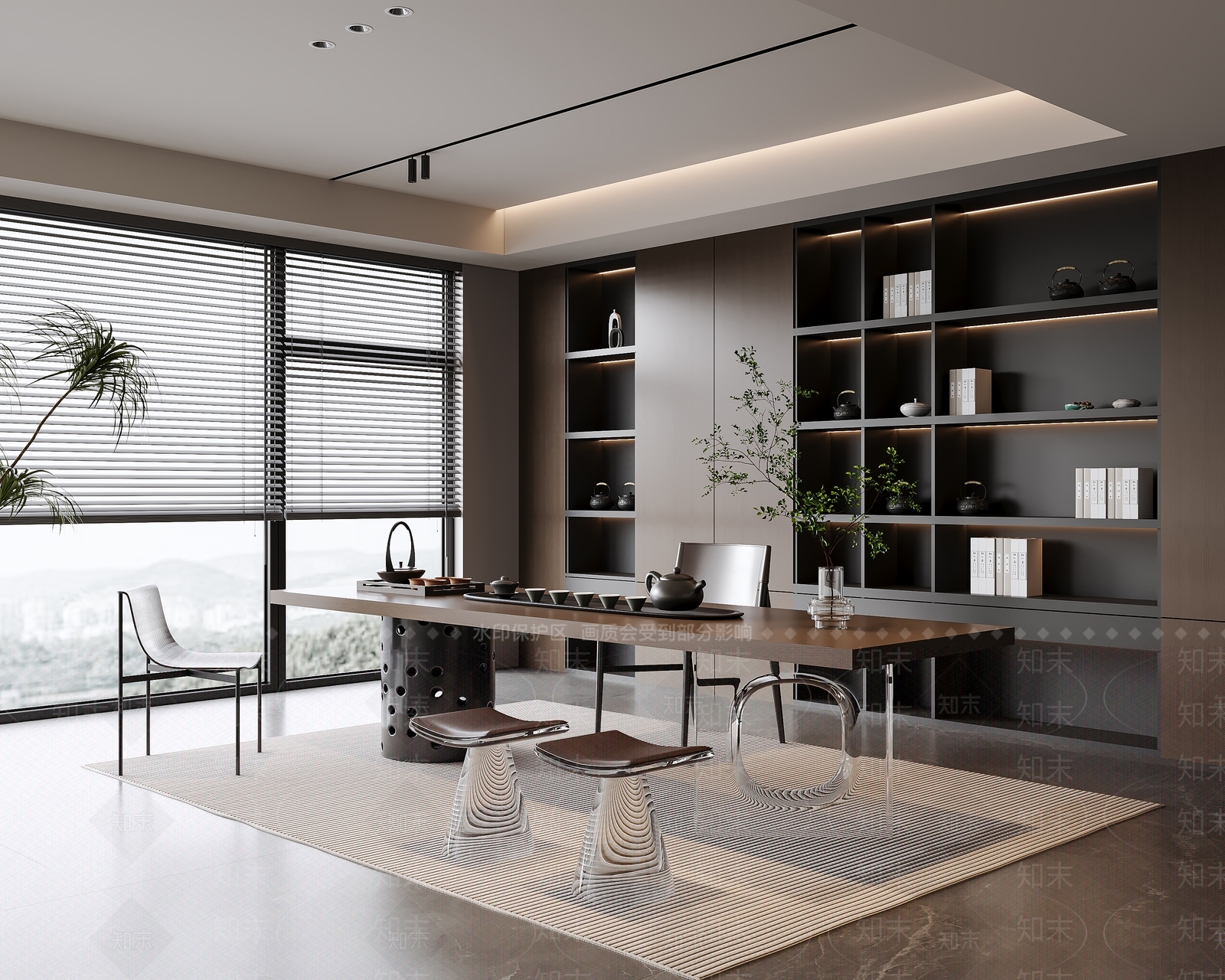 现代意式茶室3D模型下载【ID:1196664397】