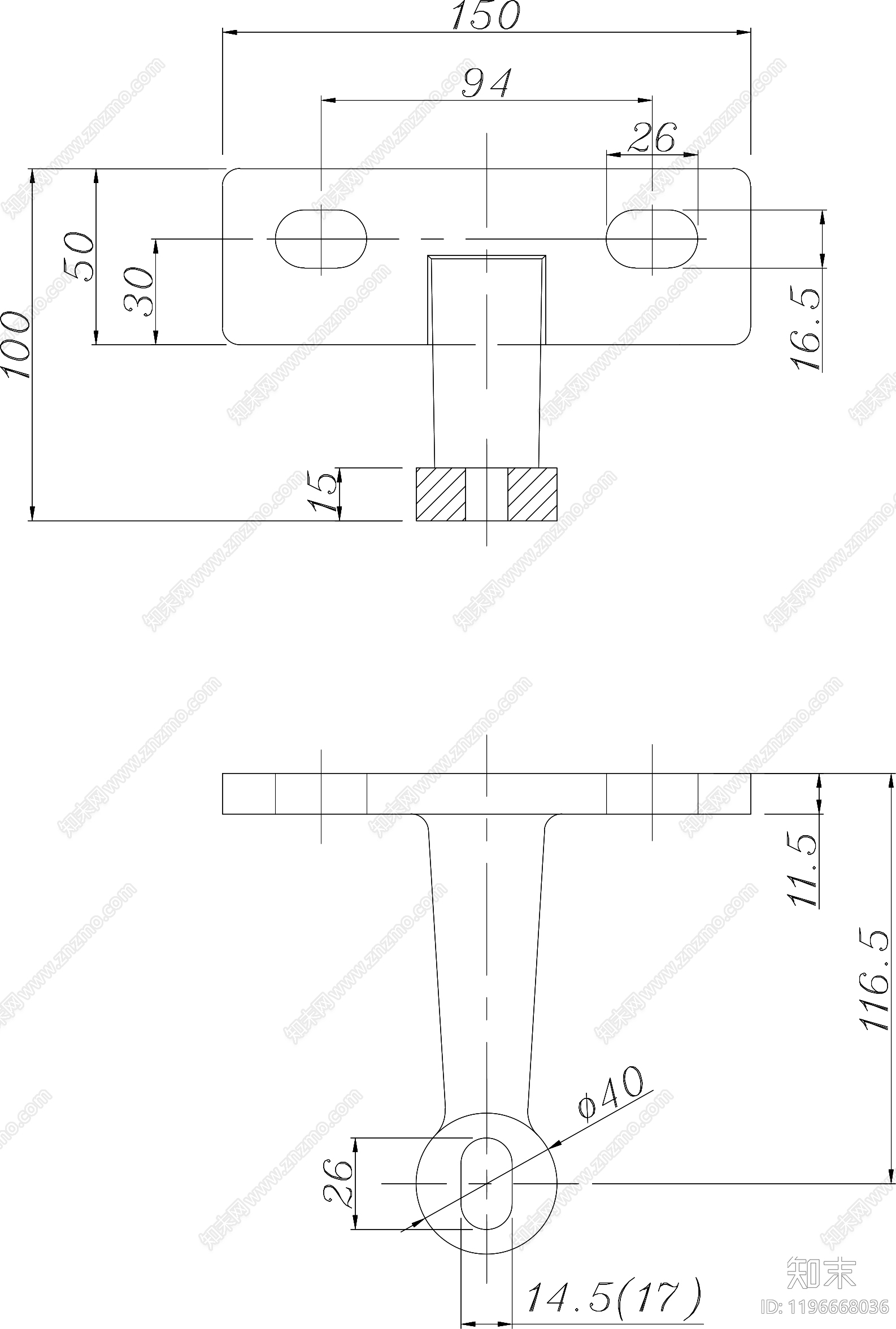 幕墙结构节点cad施工图下载【ID:1196668036】