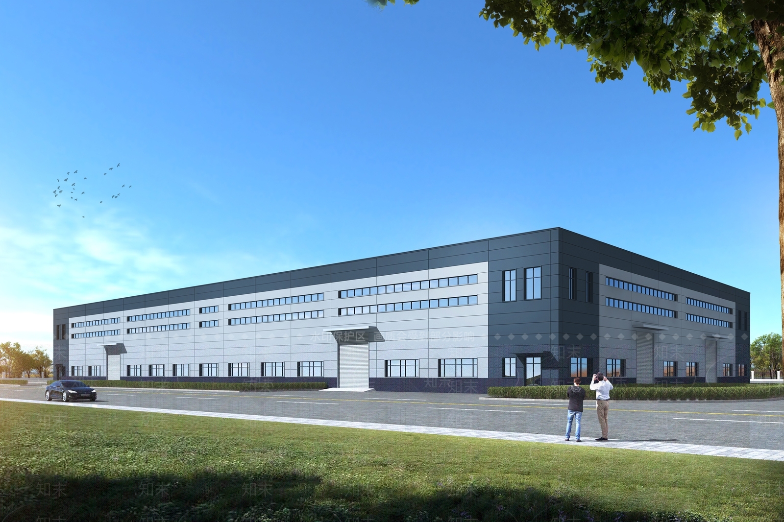 现代工业标准厂房3D模型下载【ID:1196669560】