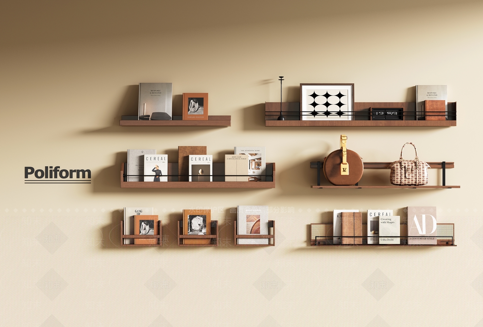 法式中古置物架3D模型下载【ID:1196669961】