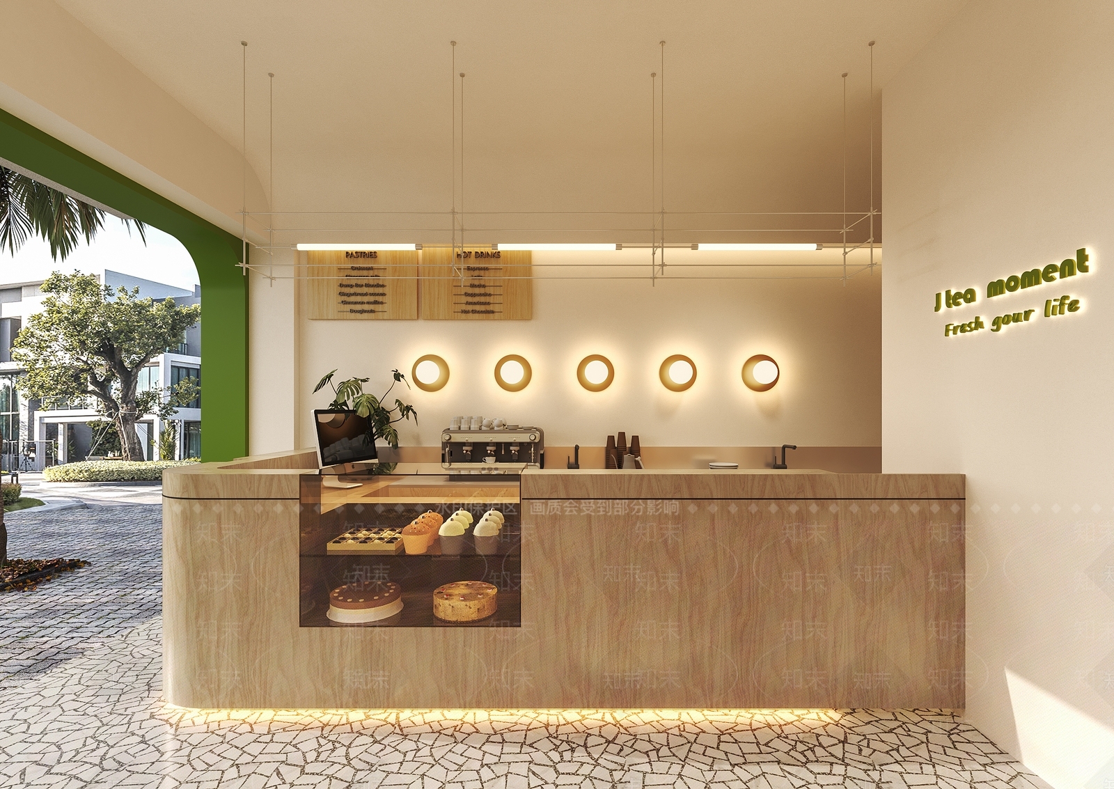现代奶茶店3D模型下载【ID:1196671052】