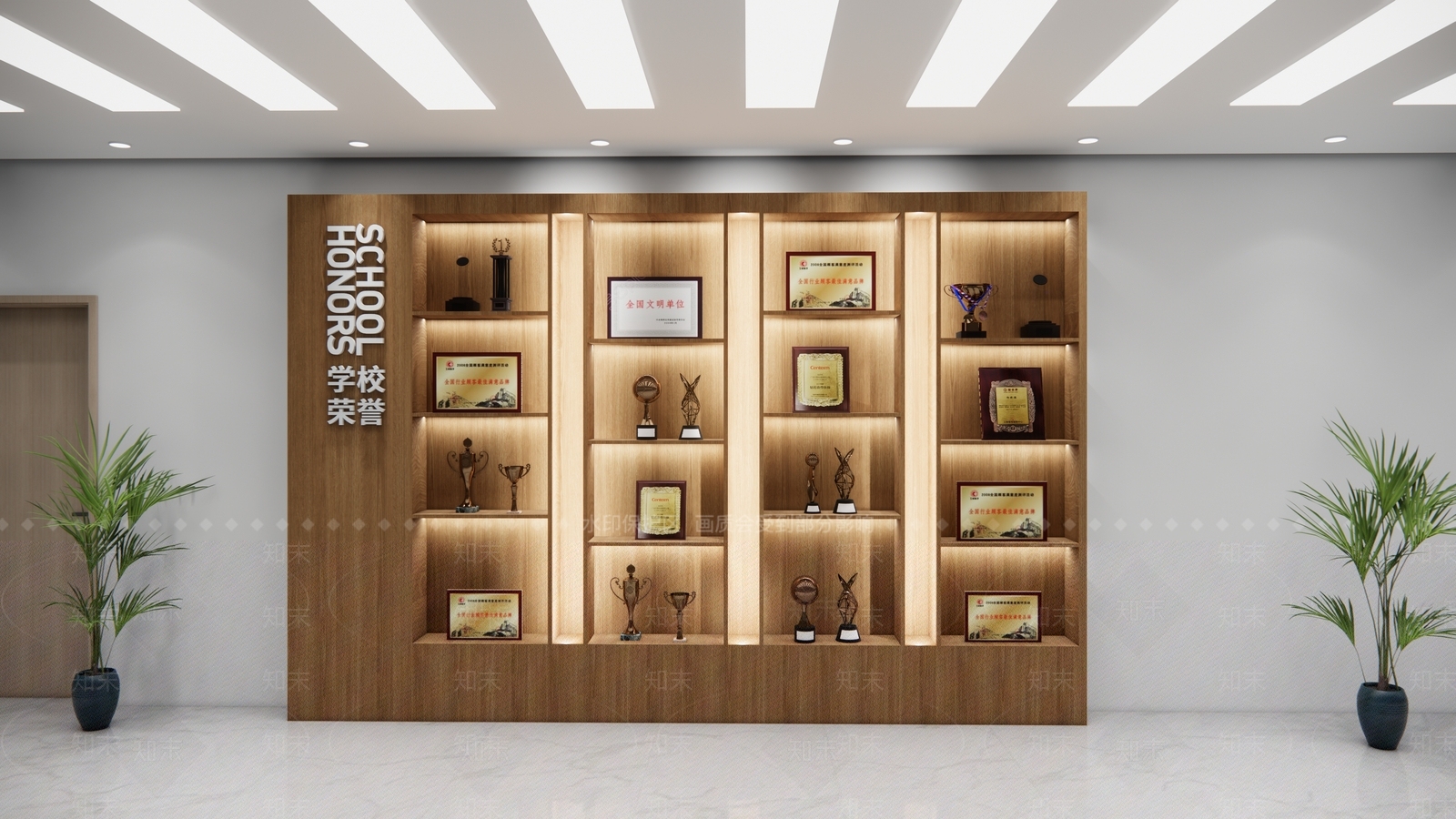 现代文化墙SU模型下载【ID:1196670602】