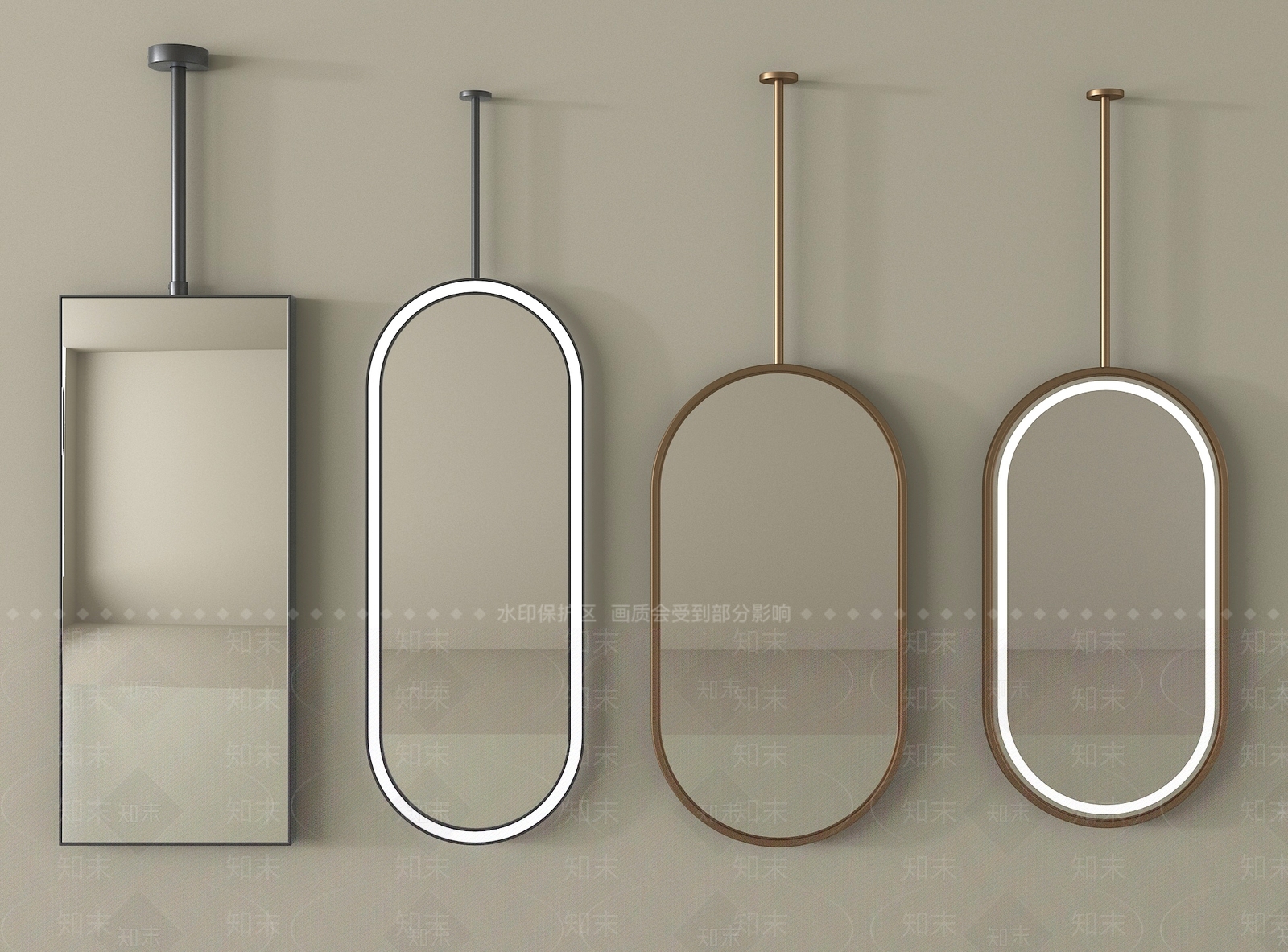 现代镜子SU模型下载【ID:1196670638】