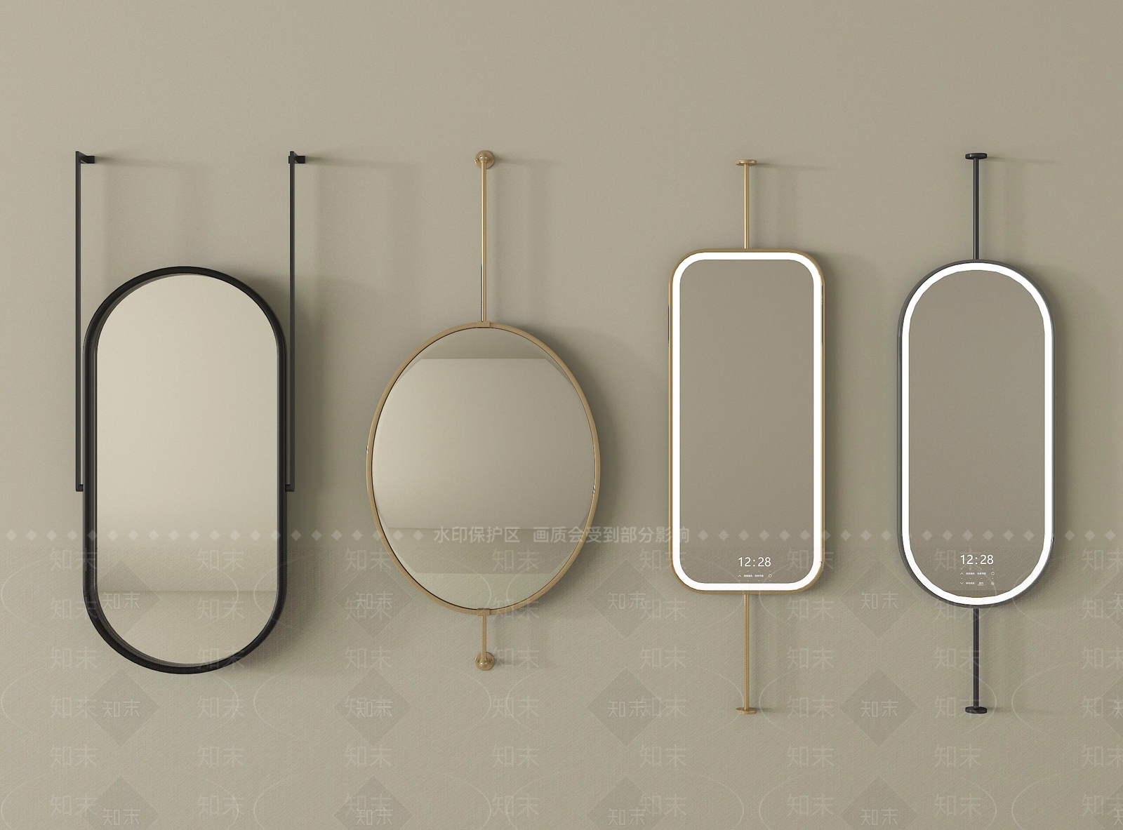 现代镜子SU模型下载【ID:1196670973】