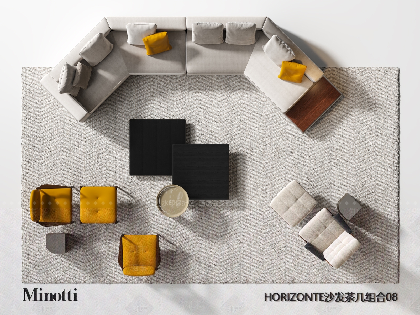 中古现代多人沙发3D模型下载【ID:1196672320】