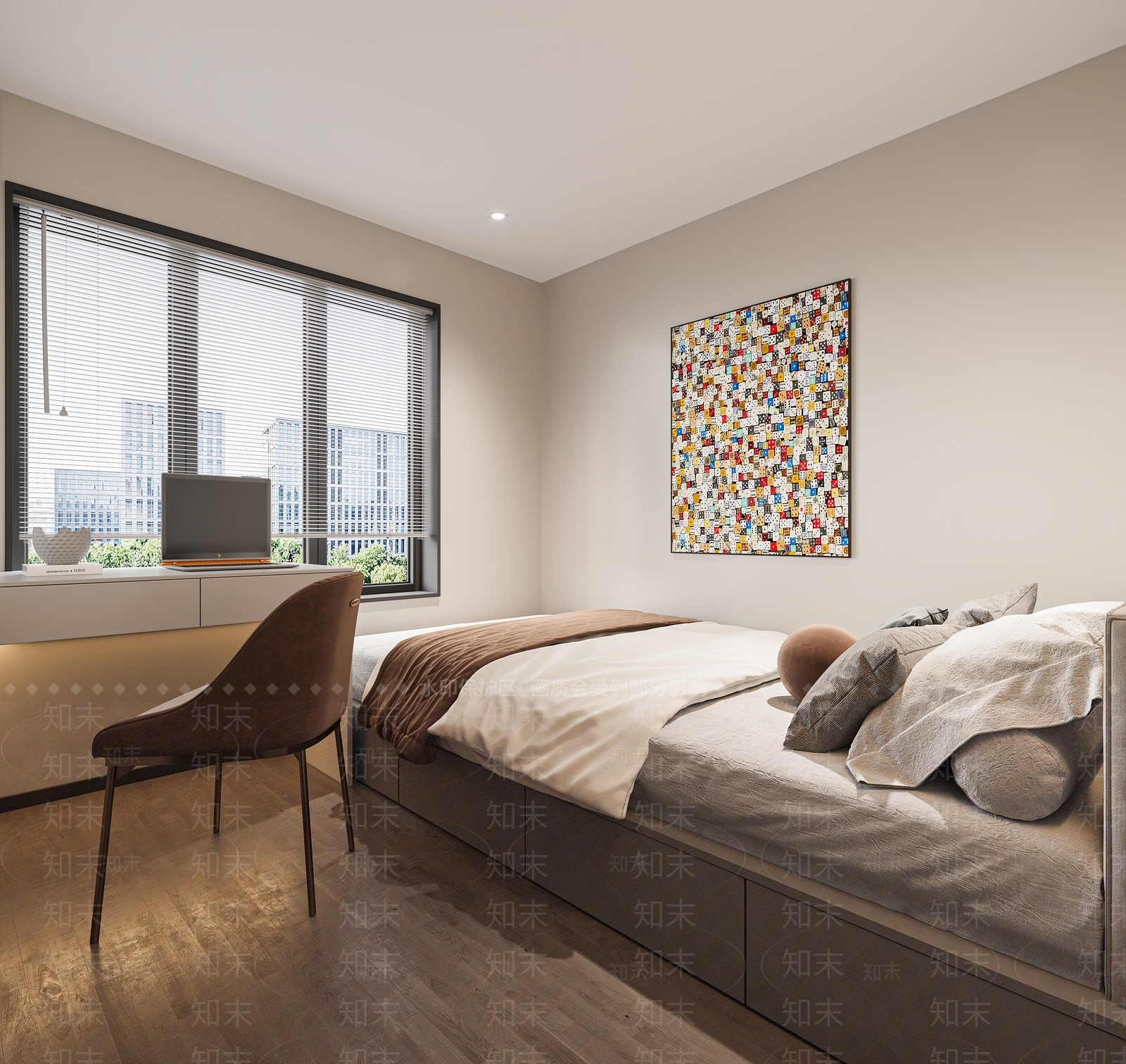 现代榻榻米卧室3D模型下载【ID:1196676352】