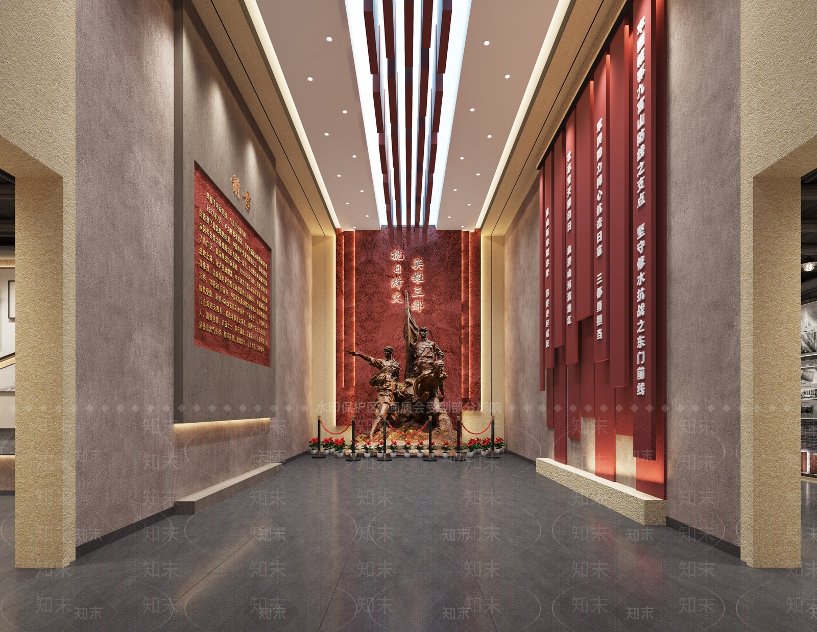 现代党建展厅3D模型下载【ID:1196676803】