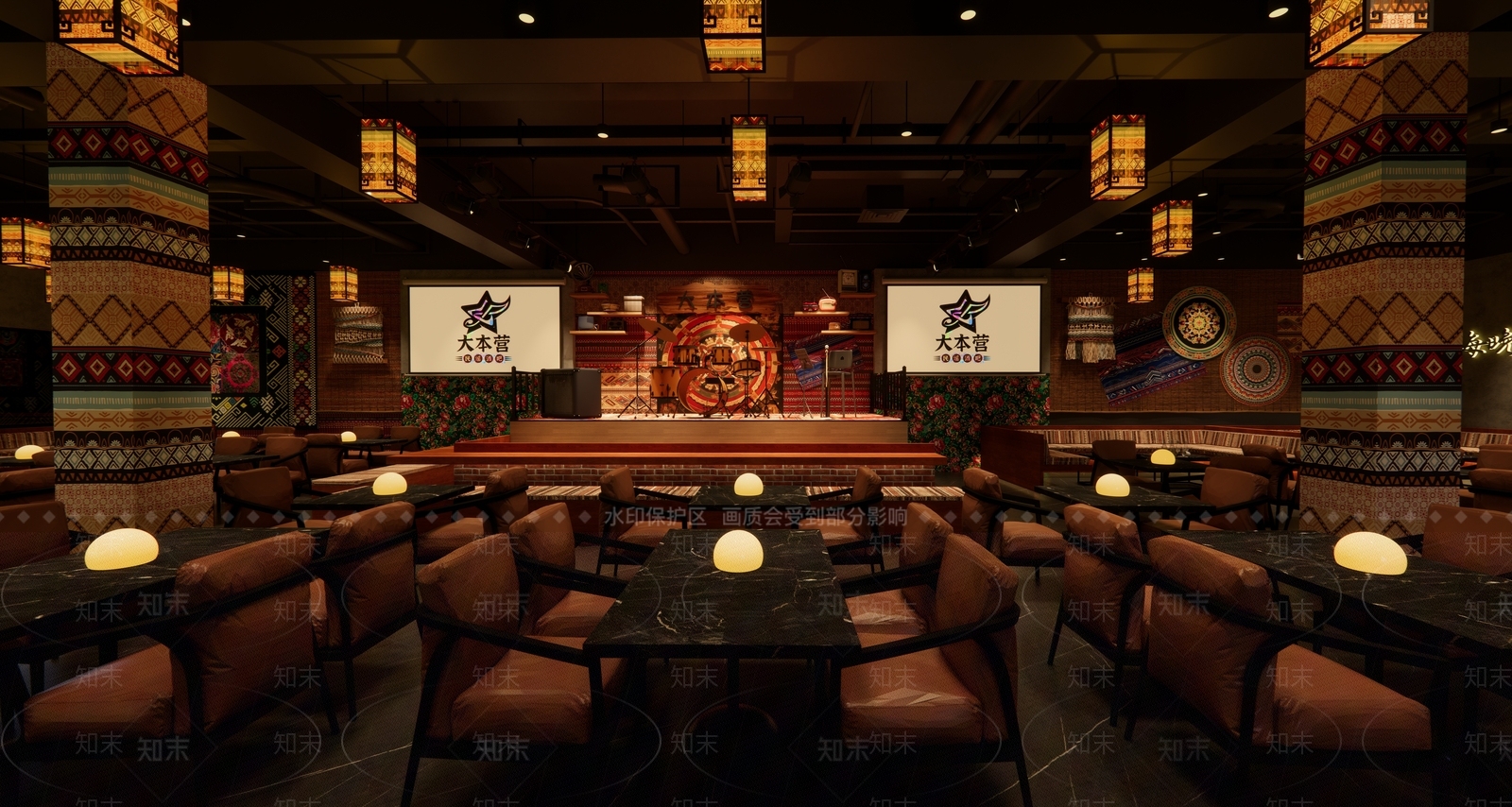 现代工业酒吧SU模型下载【ID:1196679118】