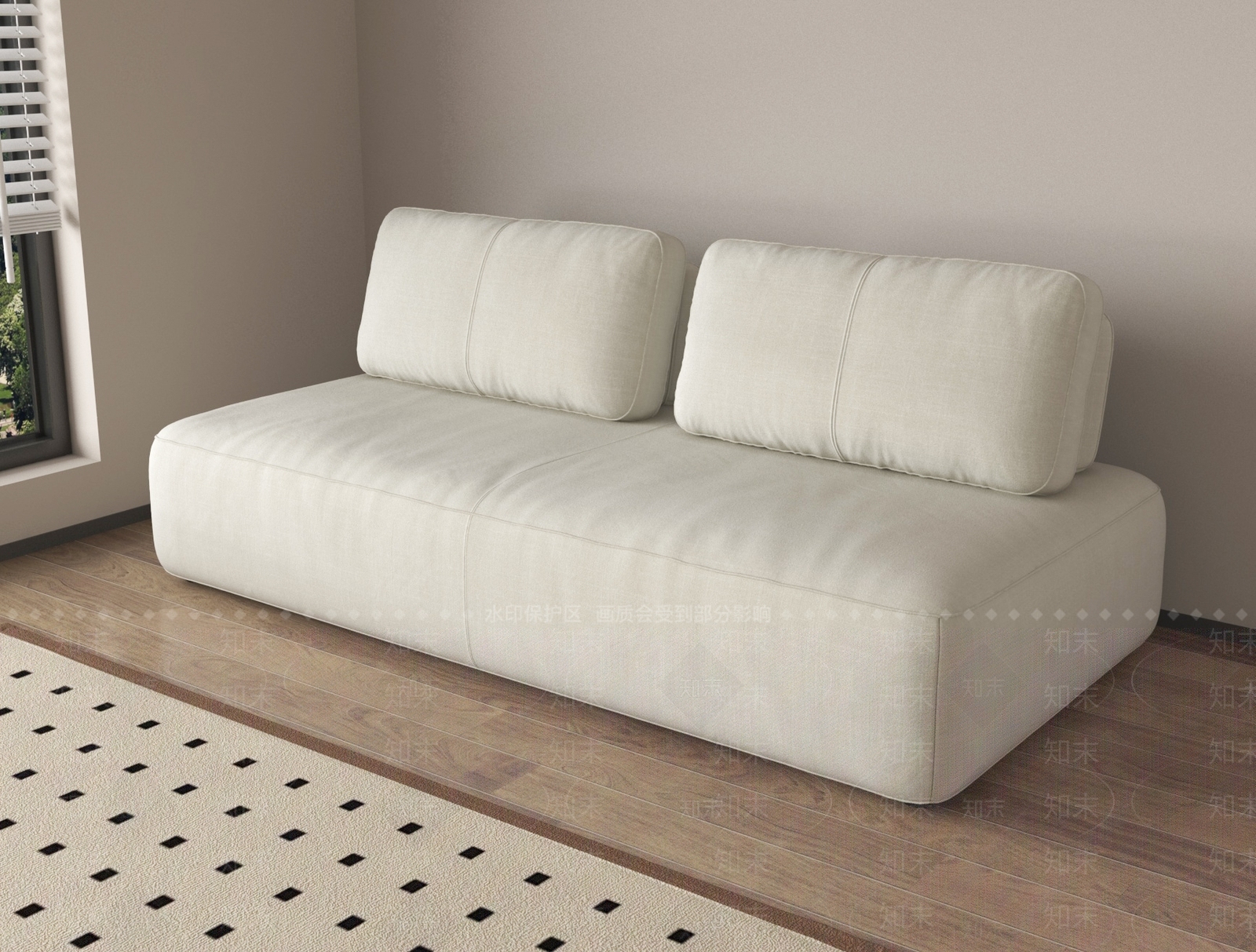 现代双人沙发3D模型下载【ID:1196681329】