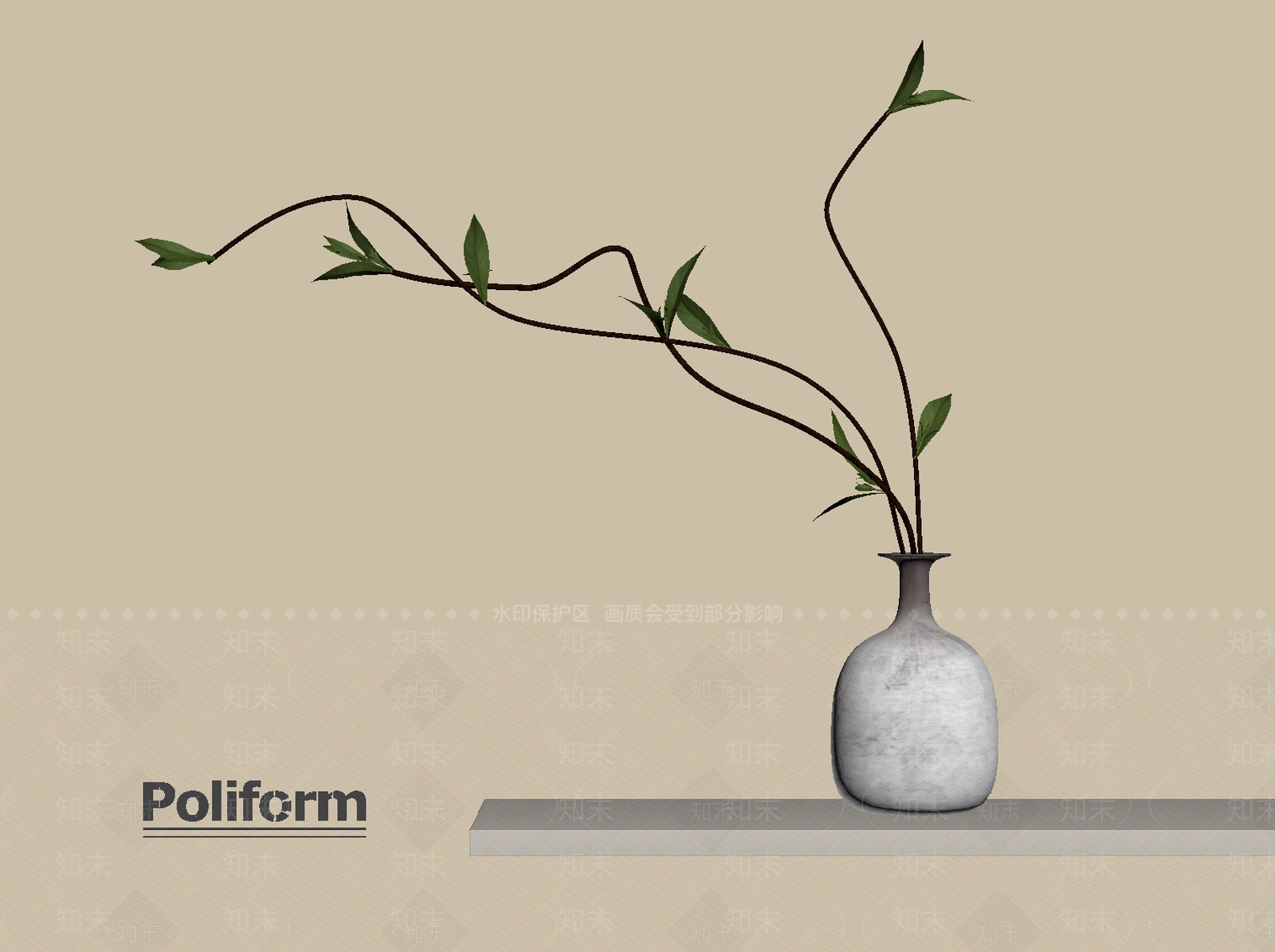 现代花瓶SU模型下载【ID:1196687953】