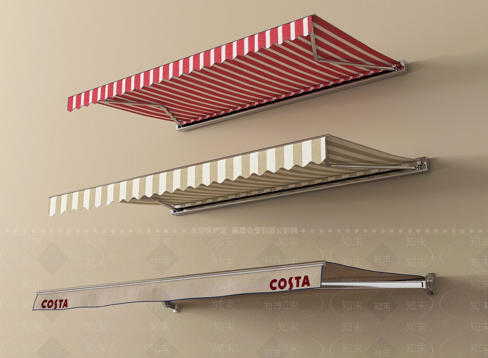 现代雨棚SU模型下载【ID:1196687918】