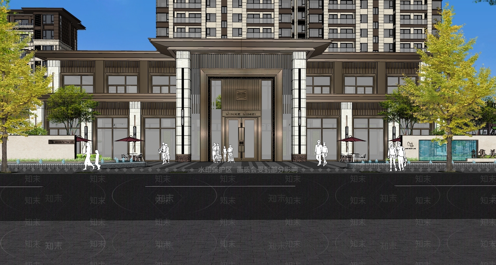 新中式中式小公建SU模型下载【ID:1196690464】