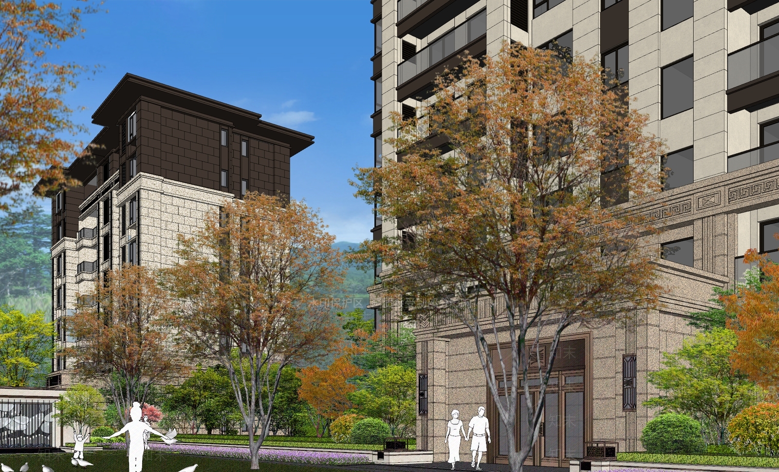 新中式中式小公建SU模型下载【ID:1196690464】