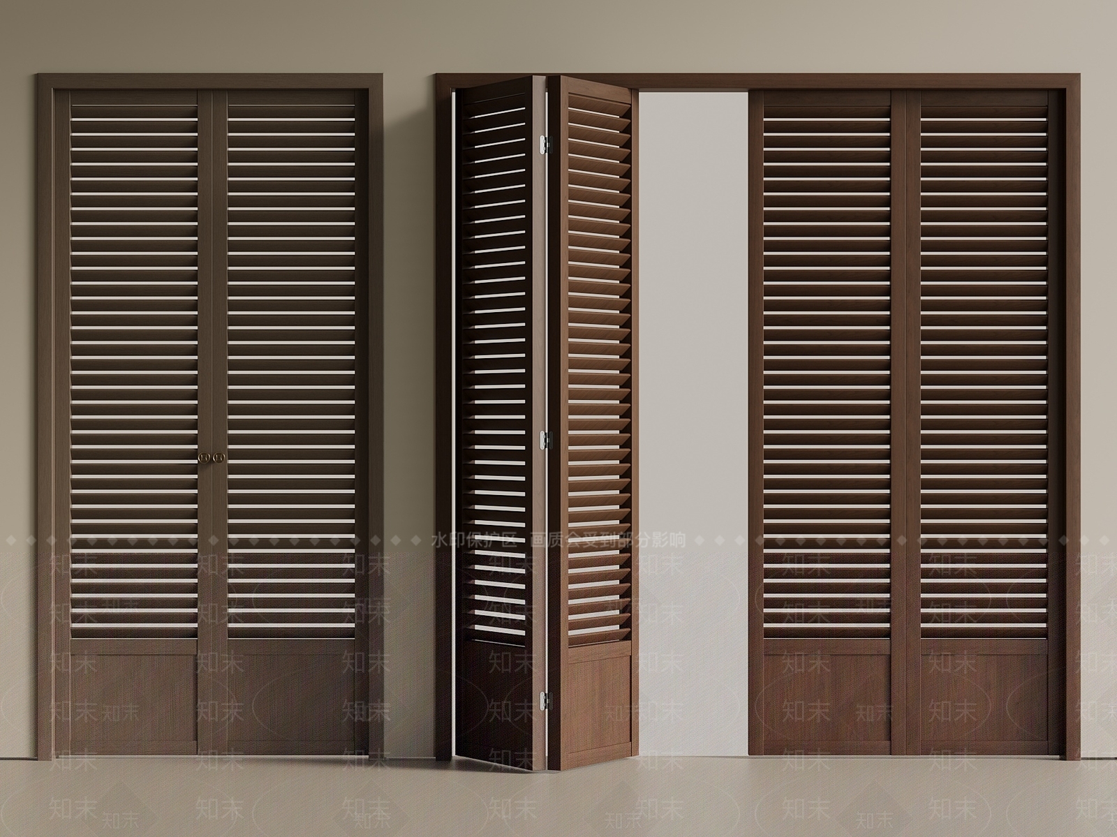 新中式中古折叠门SU模型下载【ID:1196691883】