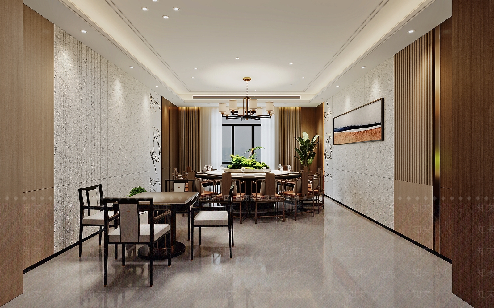 新中式现代包厢3D模型下载【ID:1196693469】