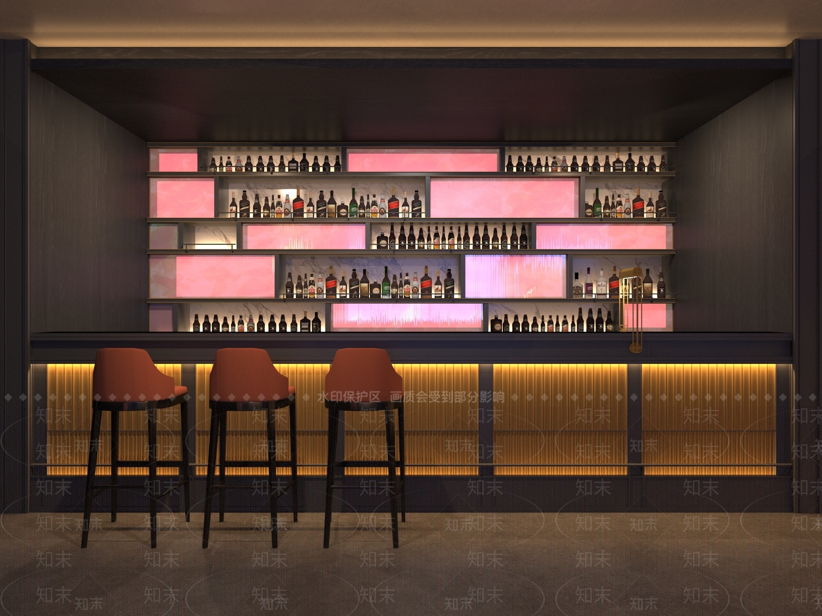 现代西餐厅3D模型下载【ID:1196697450】
