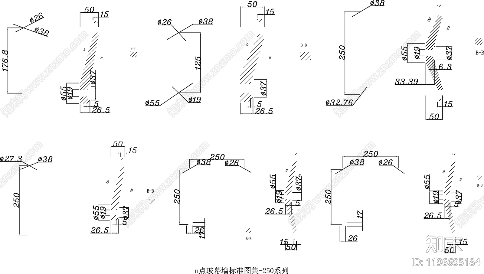 幕墙结构节点施工图下载【ID:1196695184】