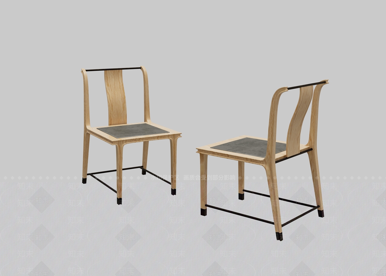 新中式餐椅3D模型下载【ID:1196696724】