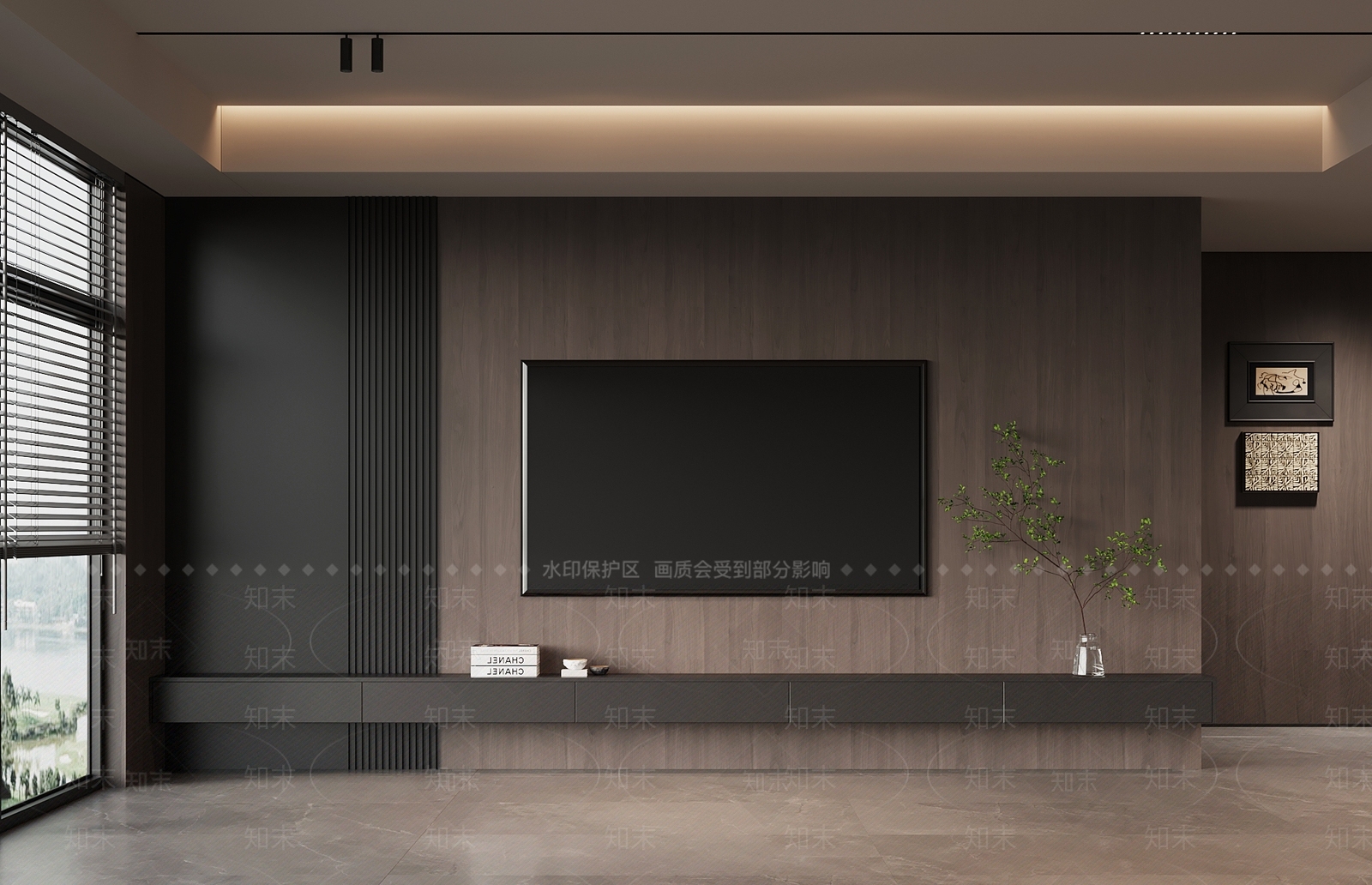 现代意式背景墙SU模型下载【ID:1196697794】