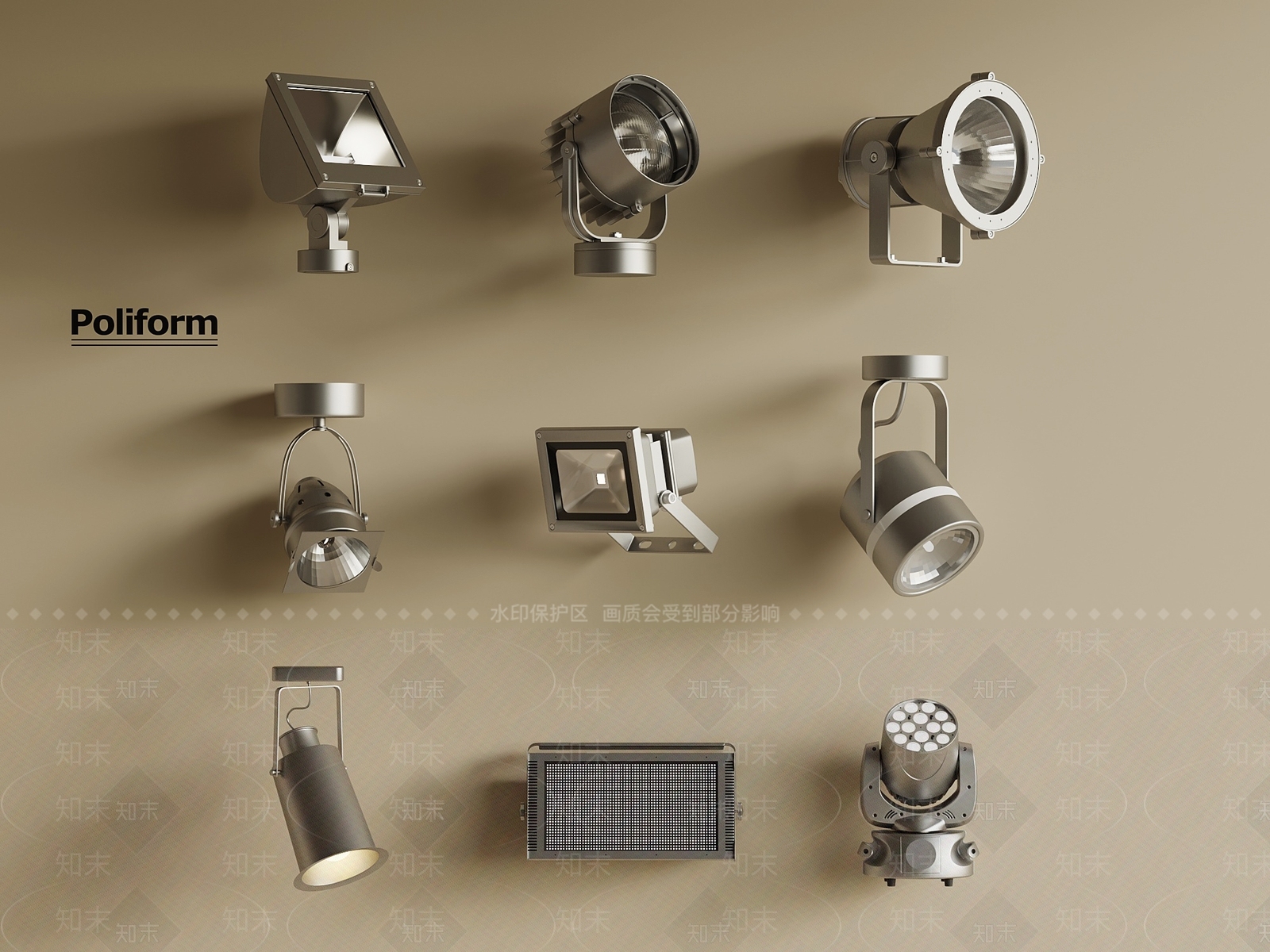 现代其他舞台灯光3D模型下载【ID:1196698905】