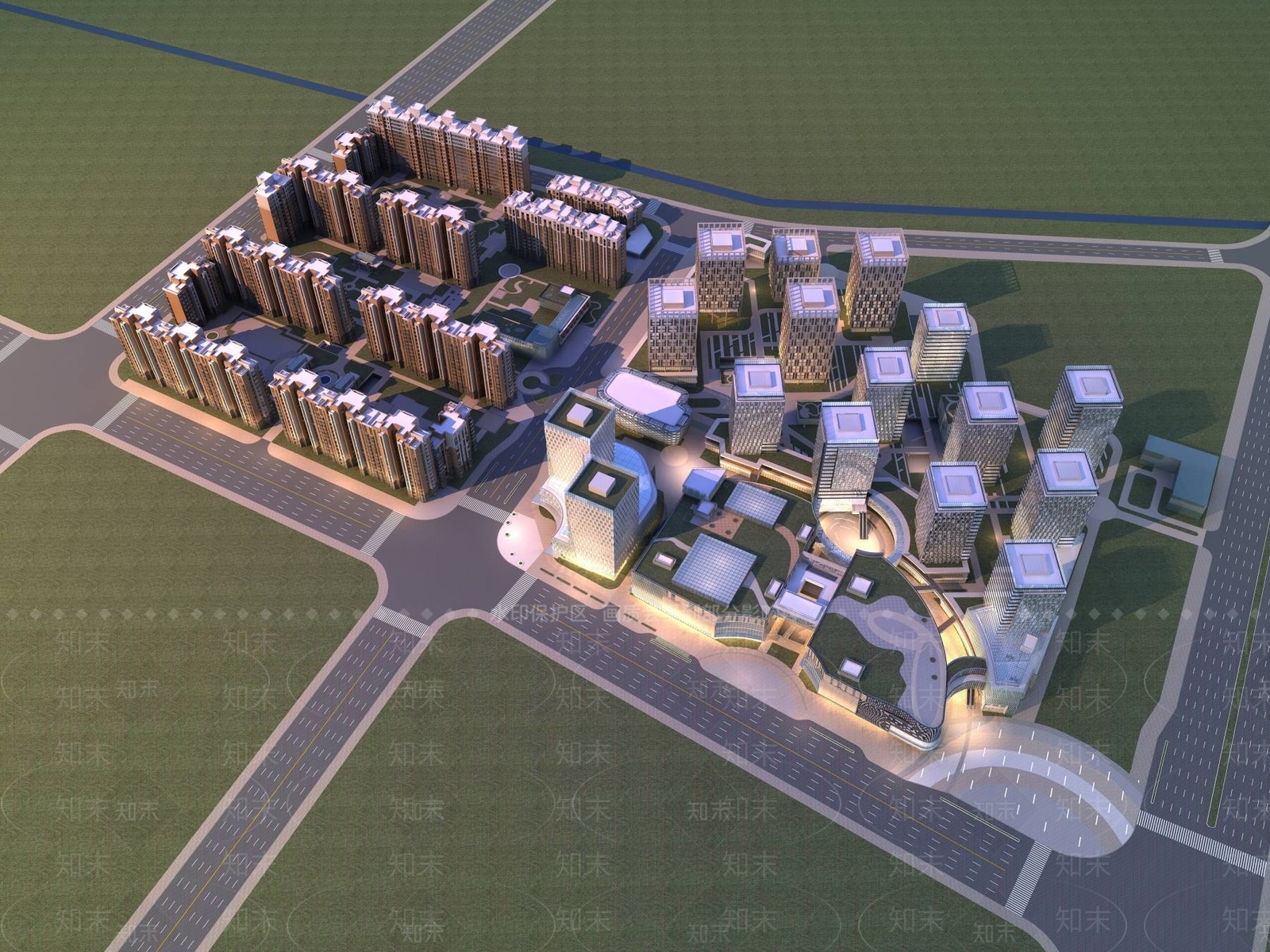 现代小高层住宅楼3D模型下载【ID:1196701104】