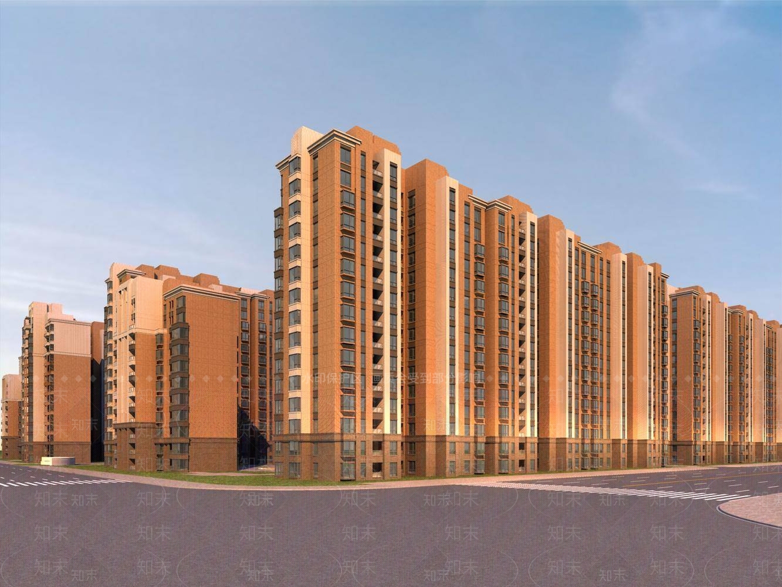 现代小高层住宅楼3D模型下载【ID:1196701104】