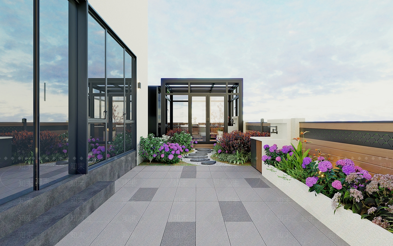 现代庭院3D模型下载【ID:1196702408】