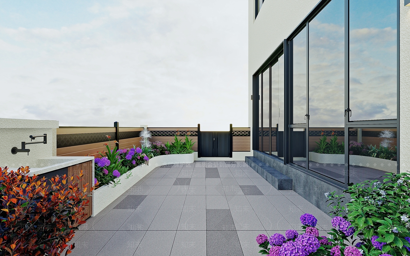 现代庭院3D模型下载【ID:1196702408】