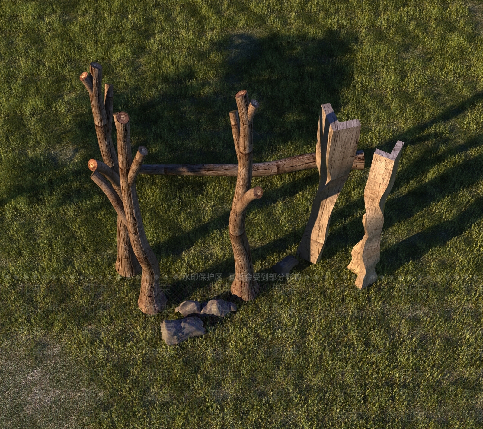 现代景观雕塑3D模型下载【ID:1196702288】
