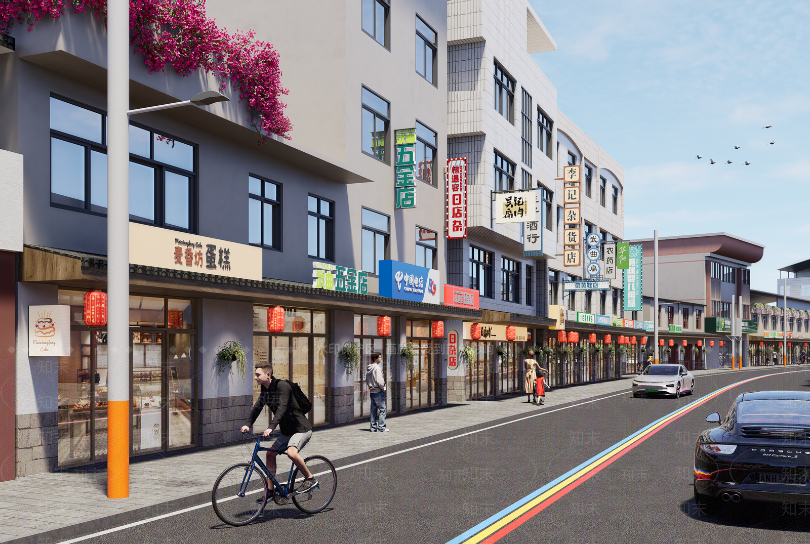 现代商业街SU模型下载【ID:1196704851】