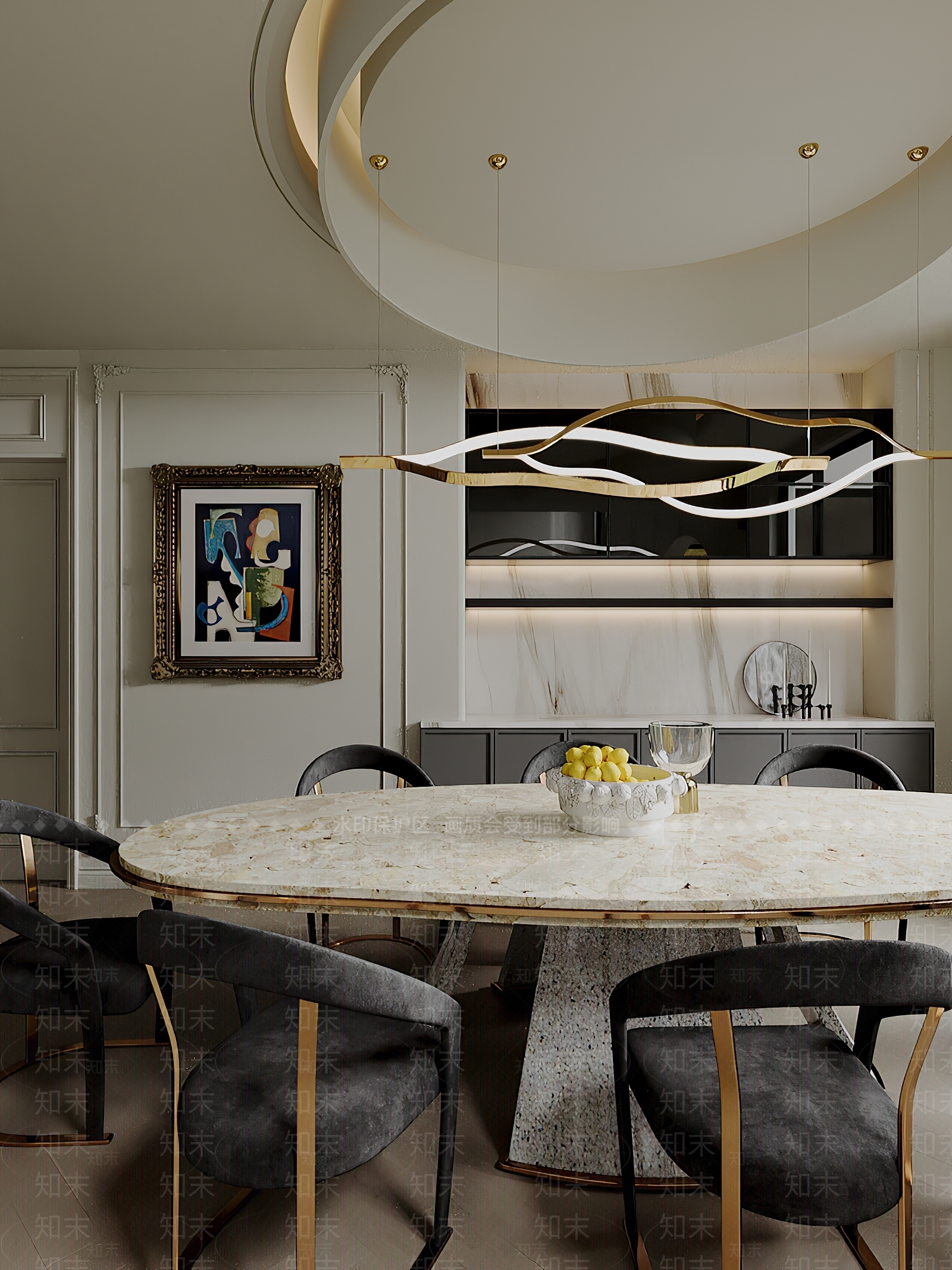 法式餐桌3D模型下载【ID:1196707176】