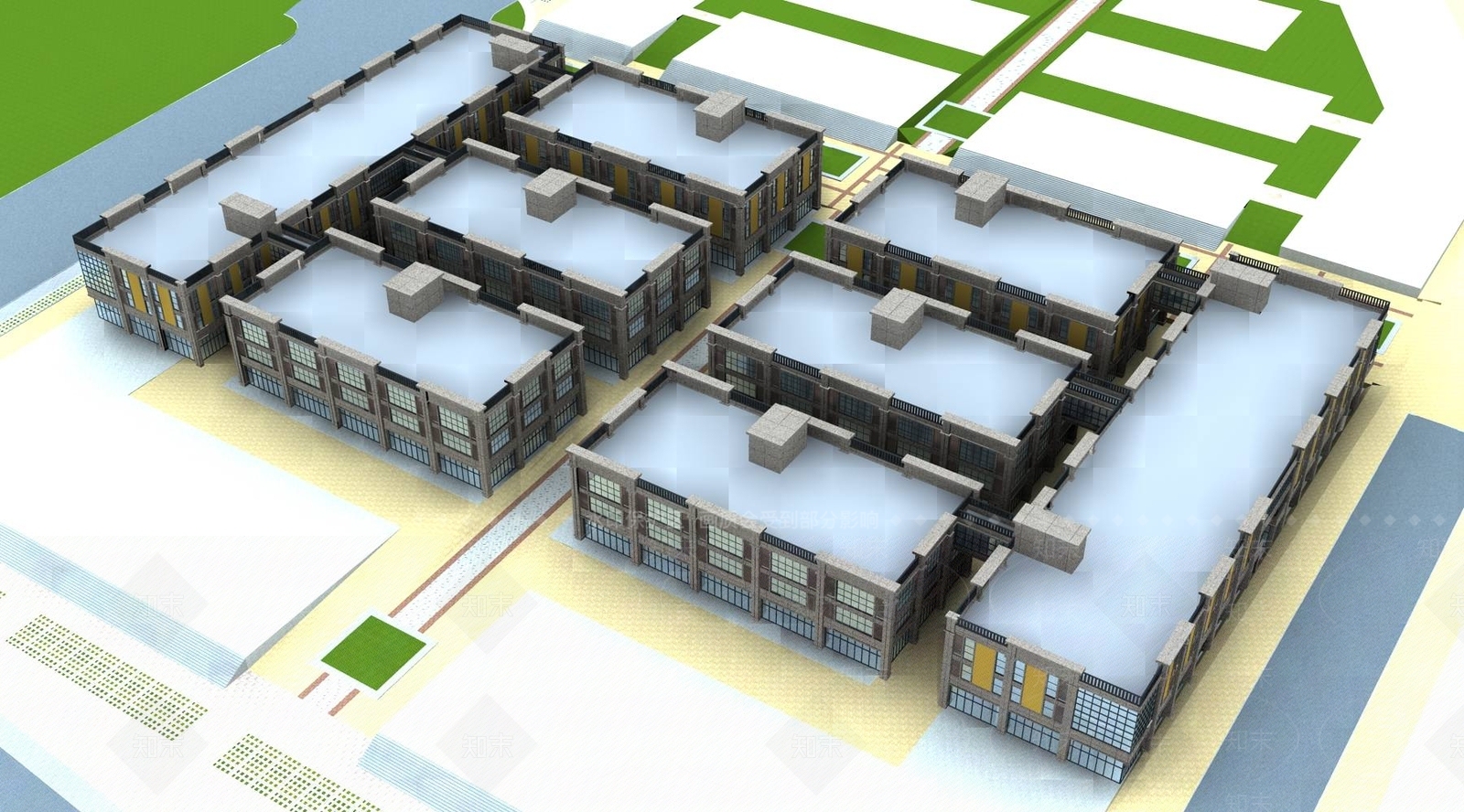 现代农贸市场3D模型下载【ID:1196707278】