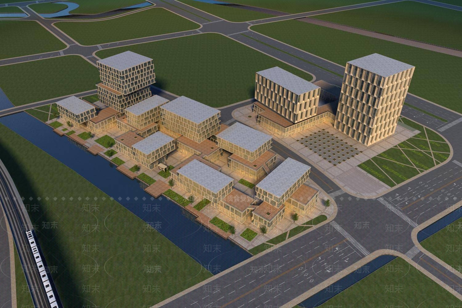 现代商场外观3D模型下载【ID:1196708019】