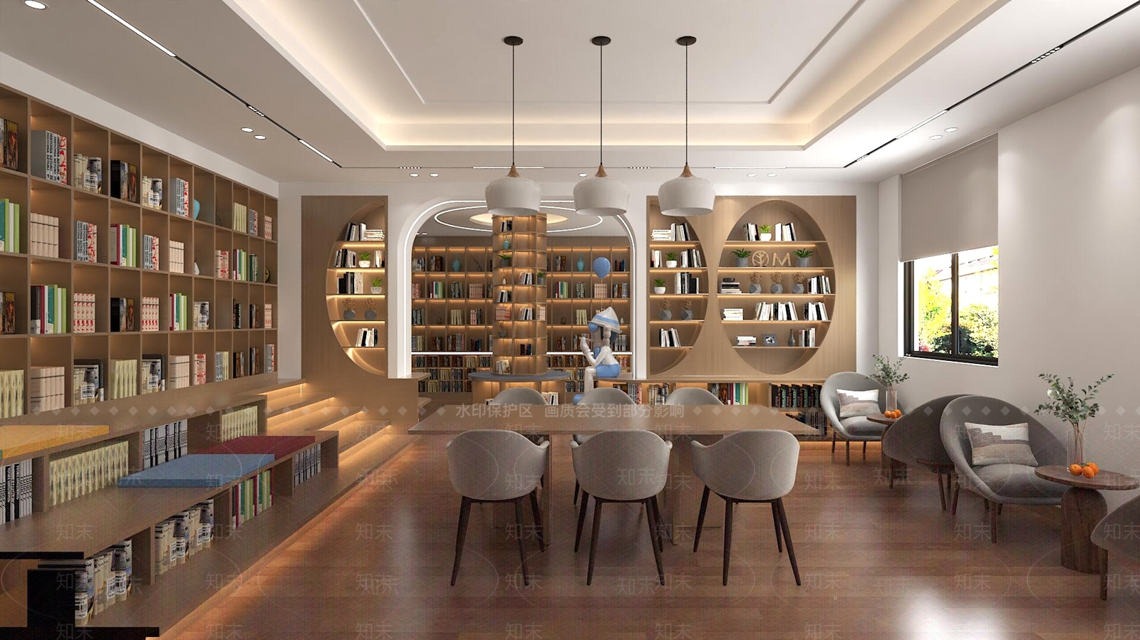 现代书店3D模型下载【ID:1196710586】