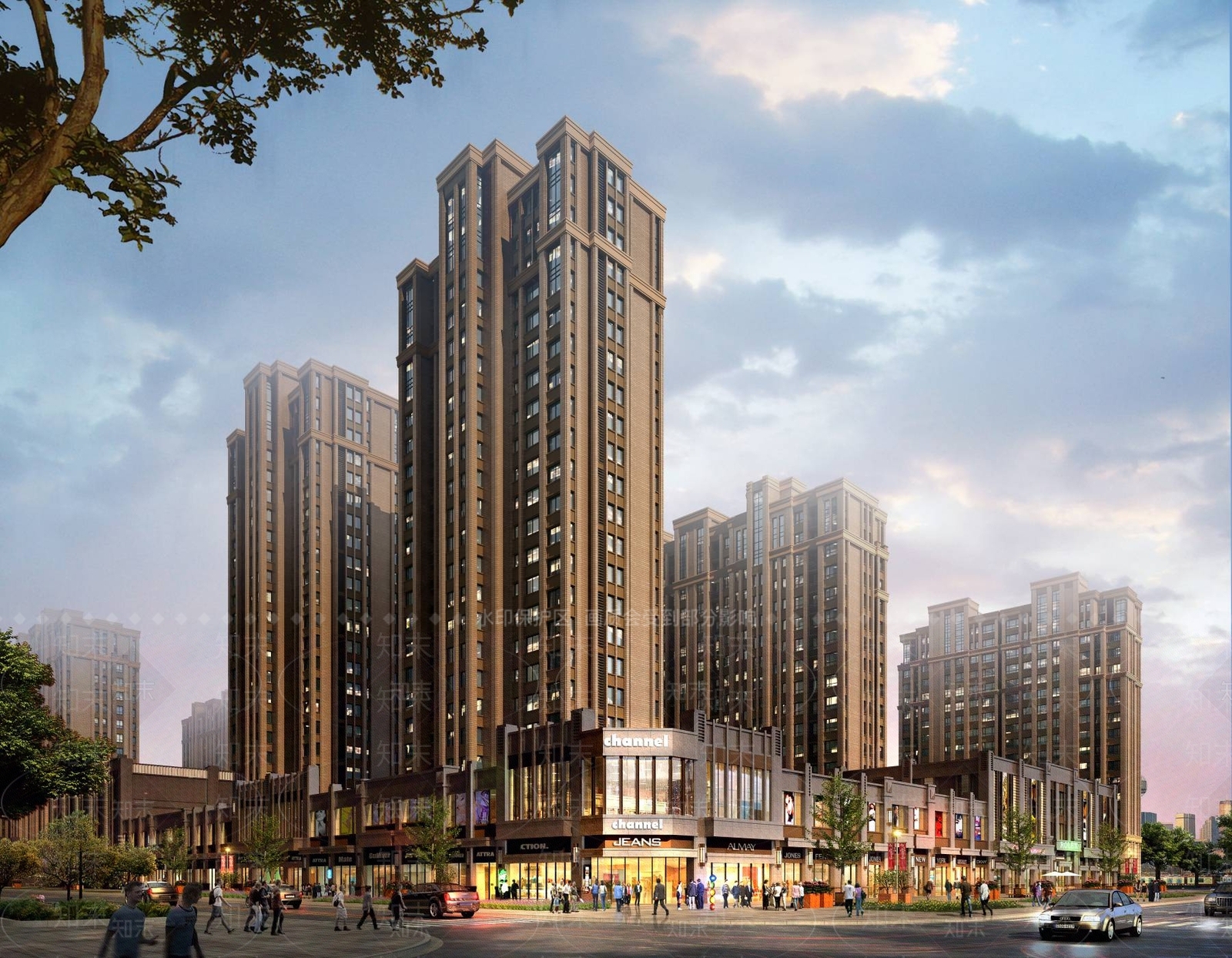 简欧小高层住宅楼3D模型下载【ID:1196708882】