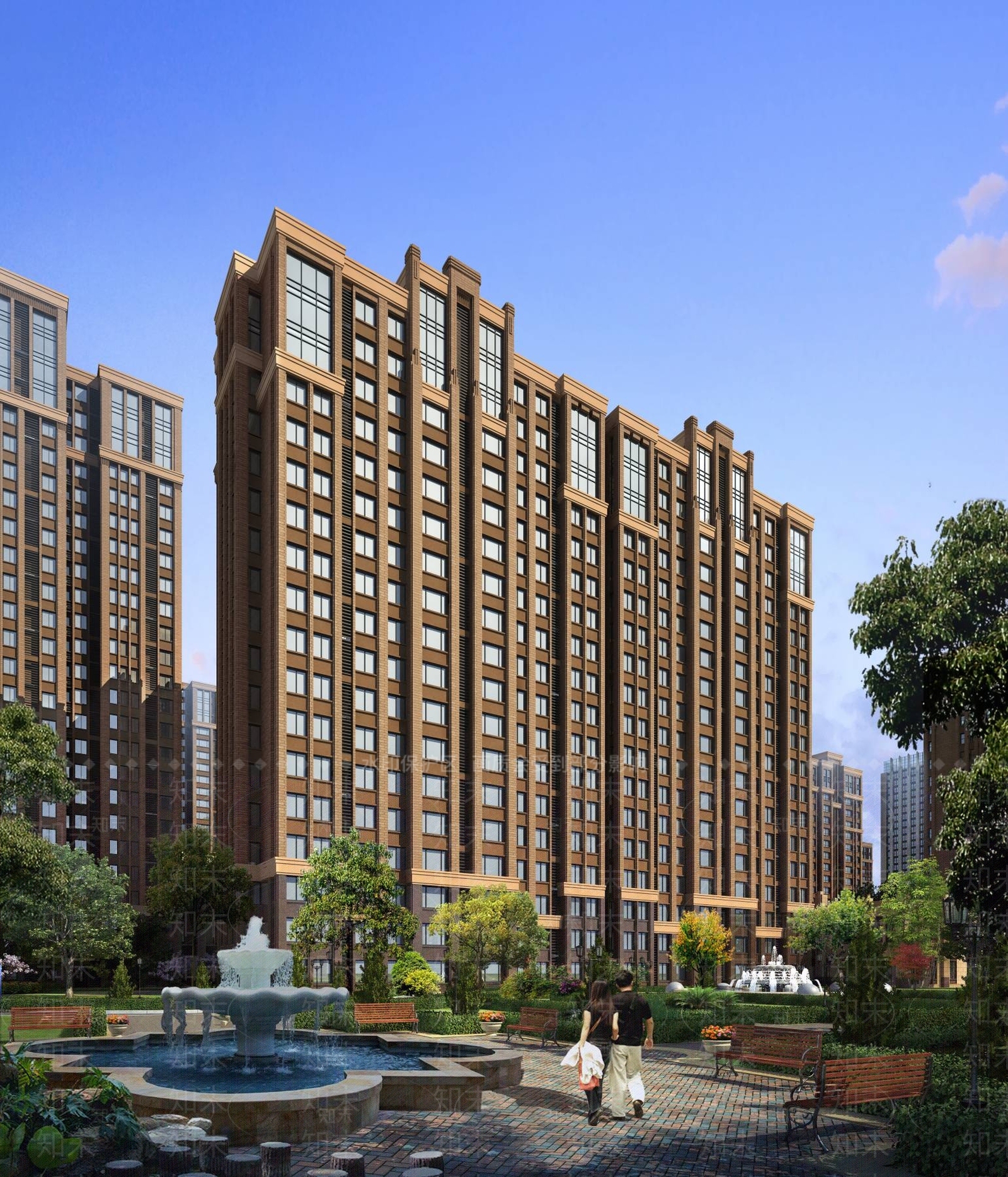 简欧小高层住宅楼3D模型下载【ID:1196708882】