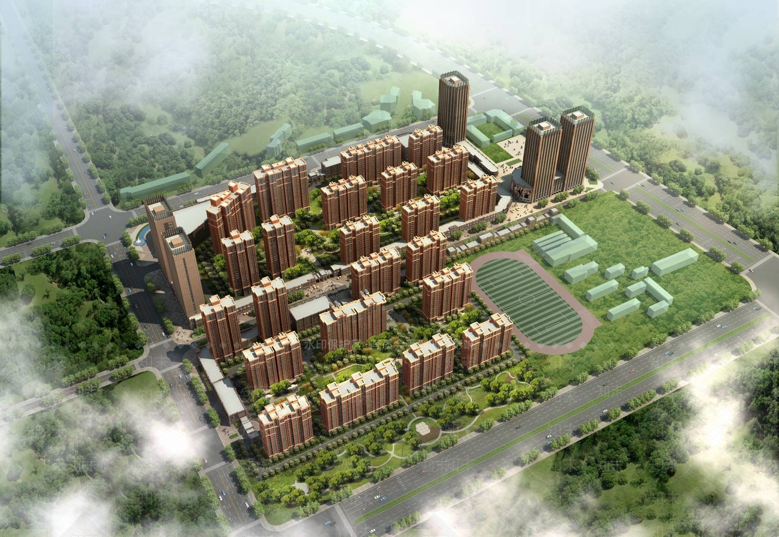 简欧小高层住宅楼3D模型下载【ID:1196708882】