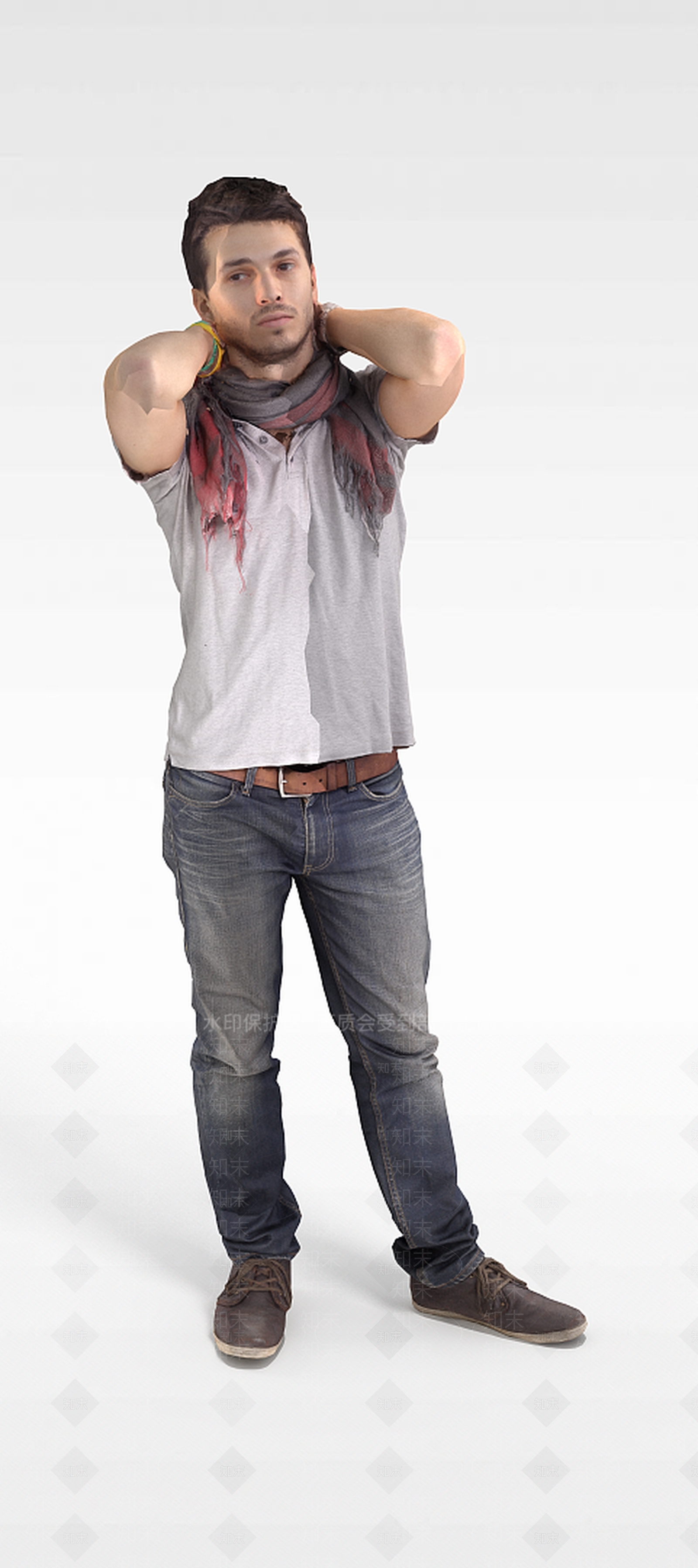 现代模特男子3D模型下载【ID:1196709847】